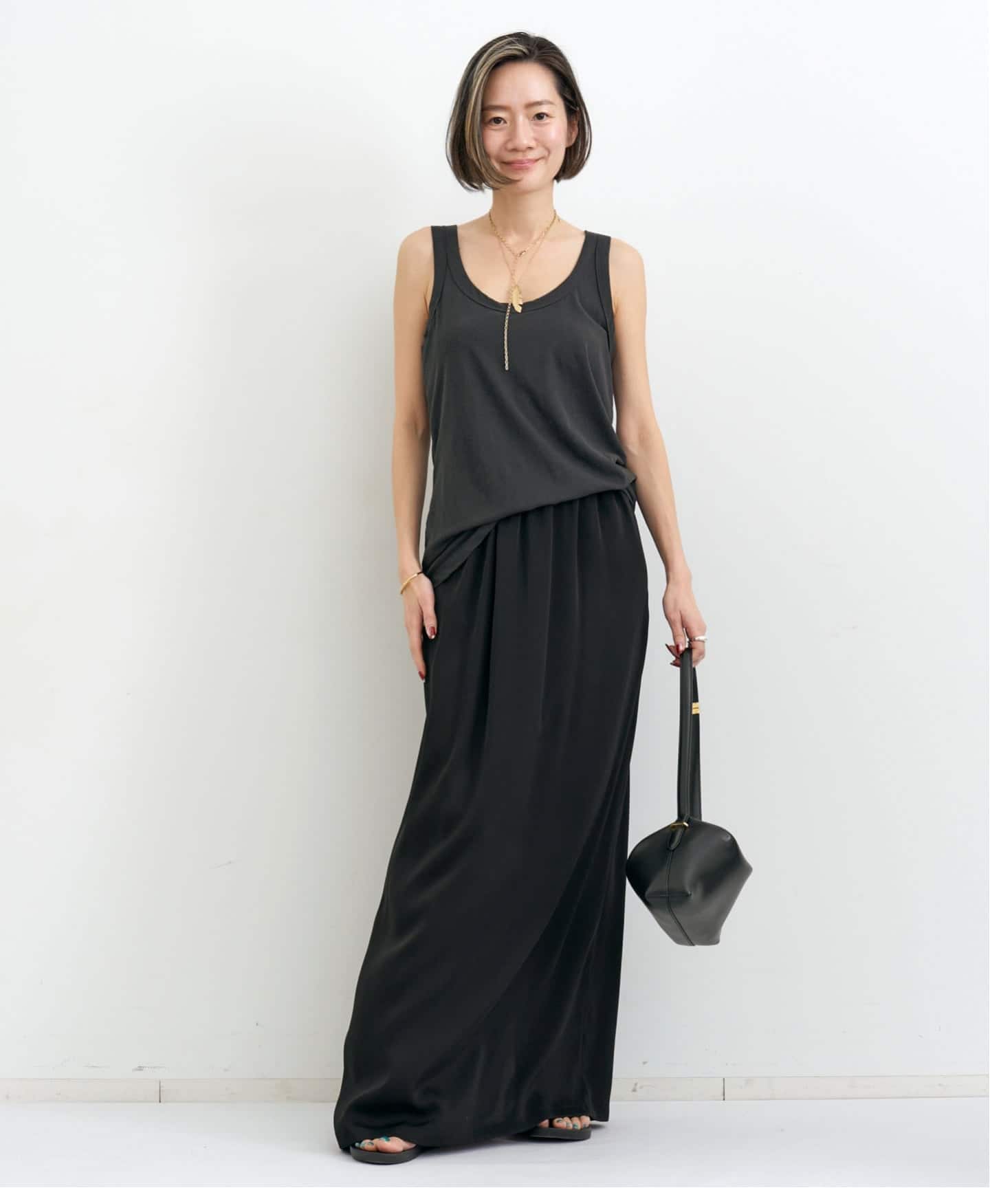 Washable Silk Skirt（ロング・マキシ丈スカート）｜L'Appartement