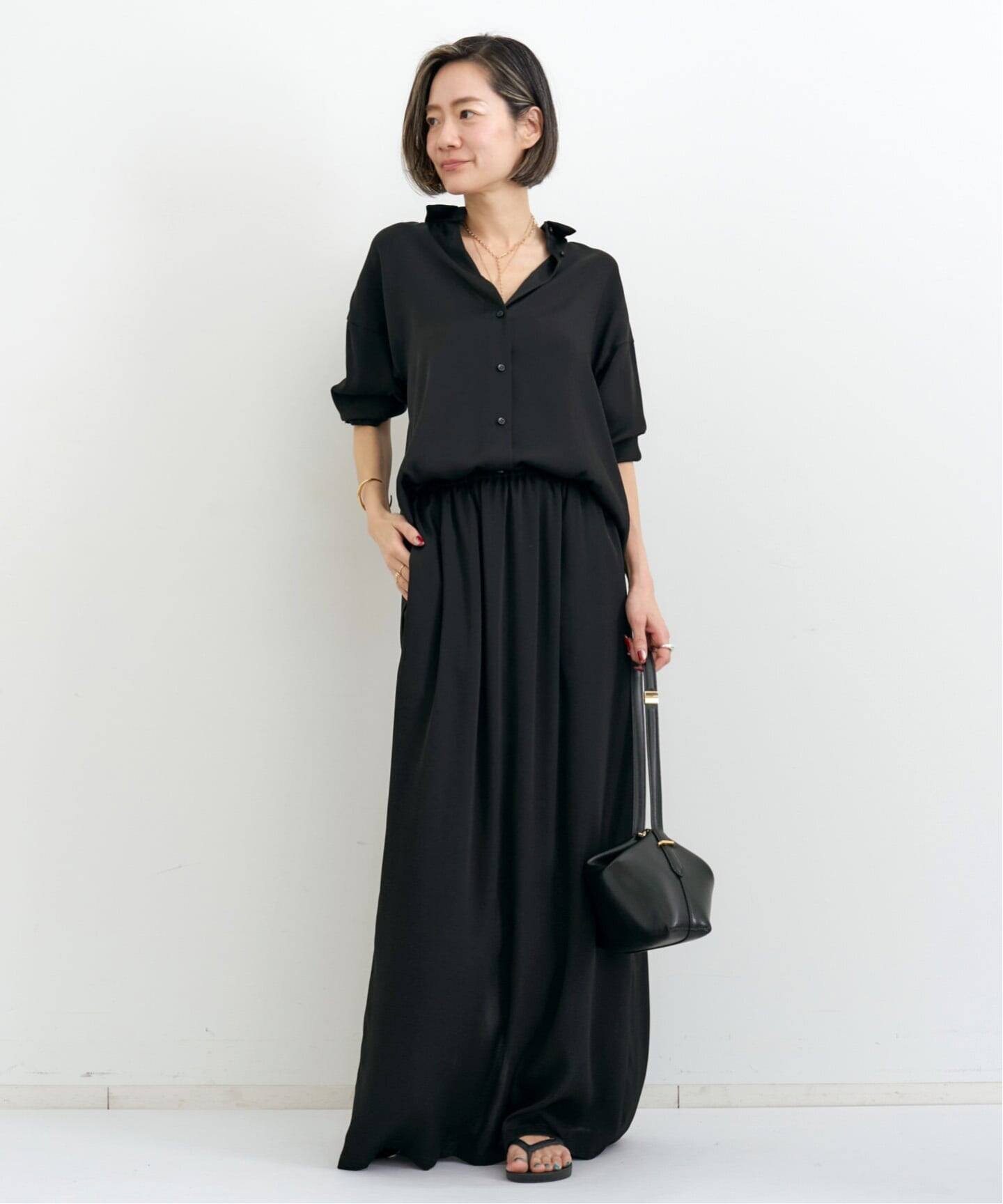 Washable Silk Skirt（ロング・マキシ丈スカート）｜L'Appartement
