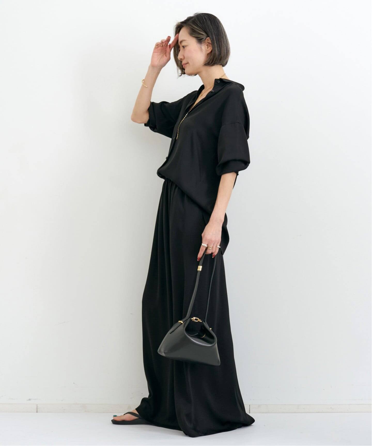 Washable Silk Skirt（ロング・マキシ丈スカート）｜L'Appartement