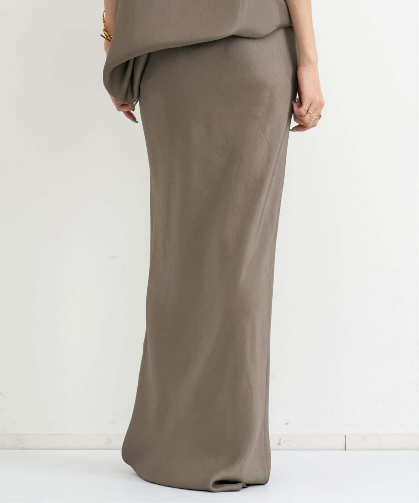 TWILL VINTAGE MAXI SKIRT（ロング・マキシ丈スカート）｜L