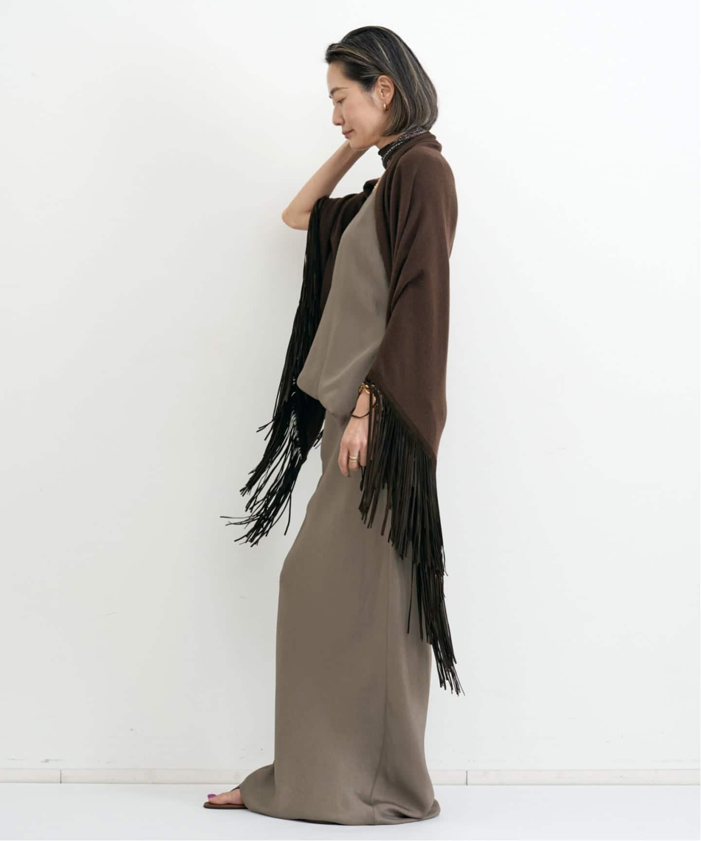 TWILL VINTAGE MAXI SKIRT（ロング・マキシ丈スカート）｜L