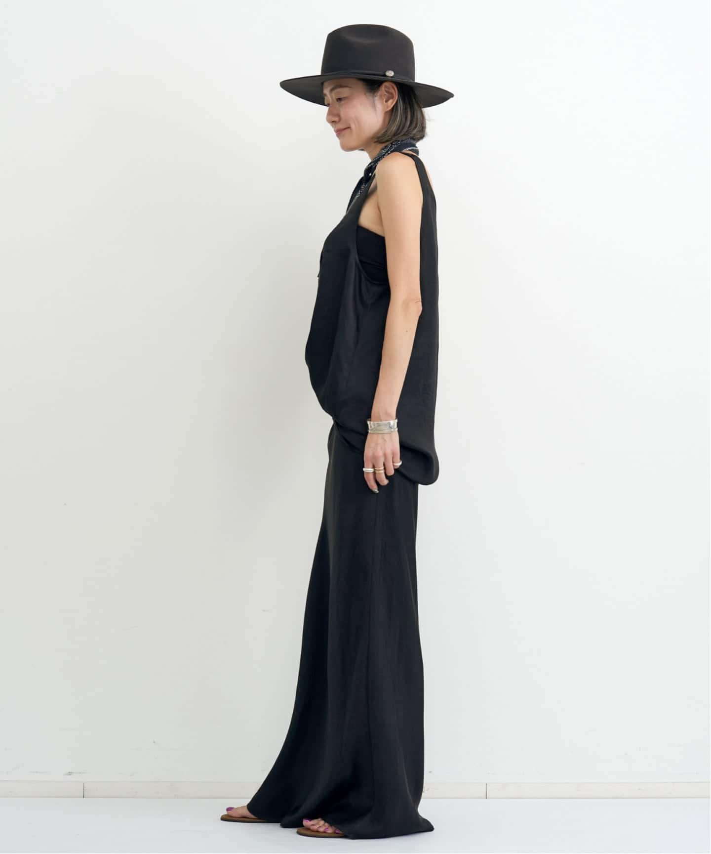 TWILL VINTAGE MAXI SKIRT（ロング・マキシ丈スカート）｜L