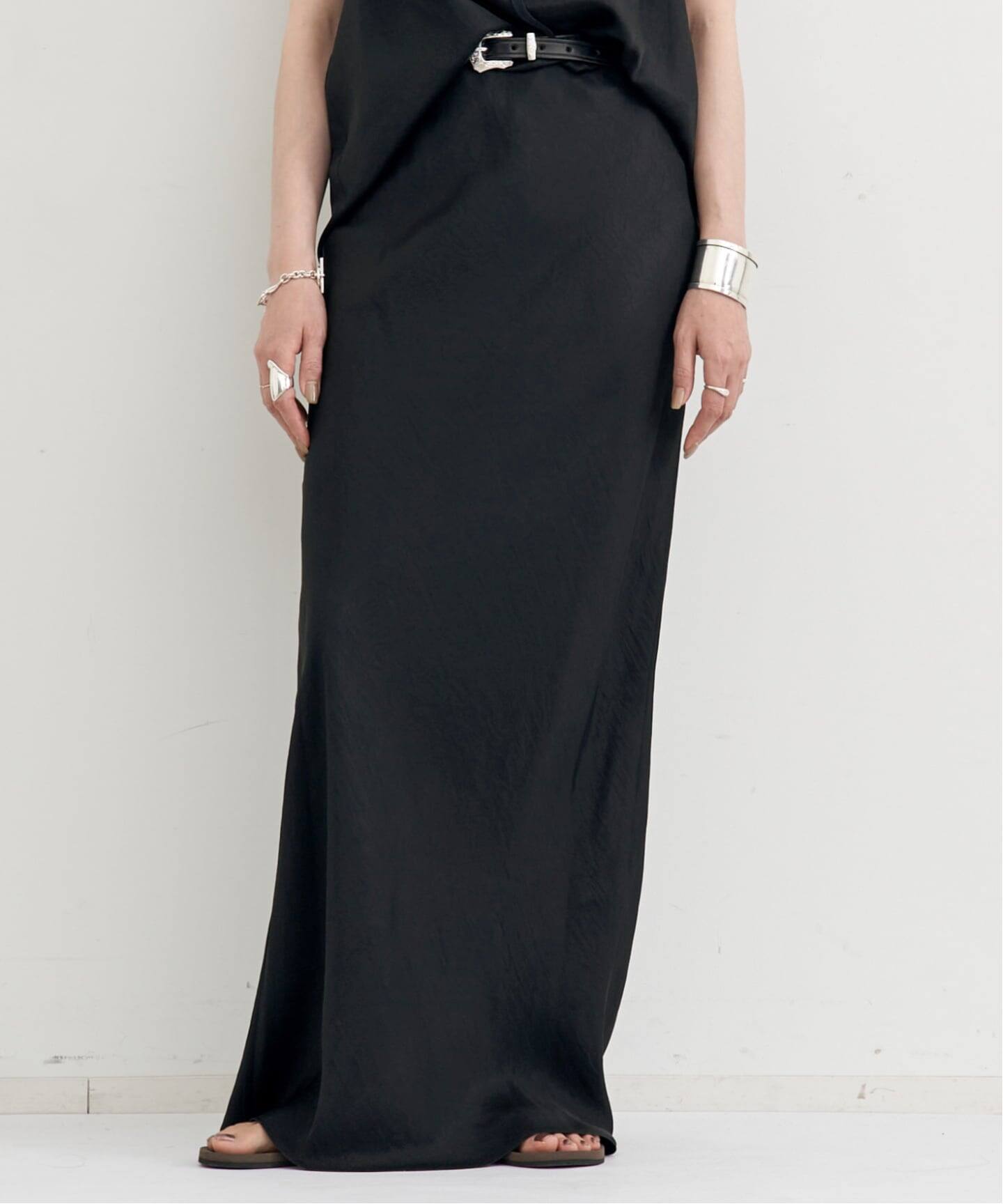 TWILL VINTAGE MAXI SKIRT（ロング・マキシ丈スカート）｜L