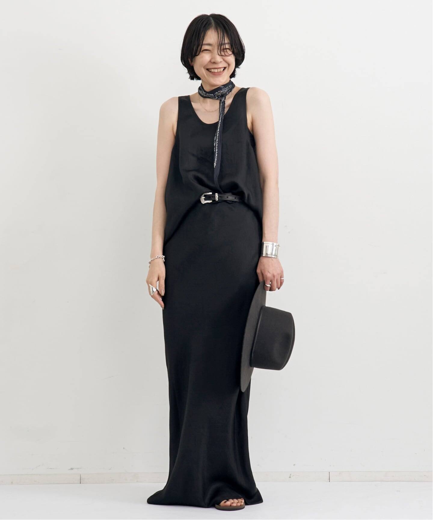 TWILL VINTAGE MAXI SKIRT（ロング・マキシ丈スカート）｜L