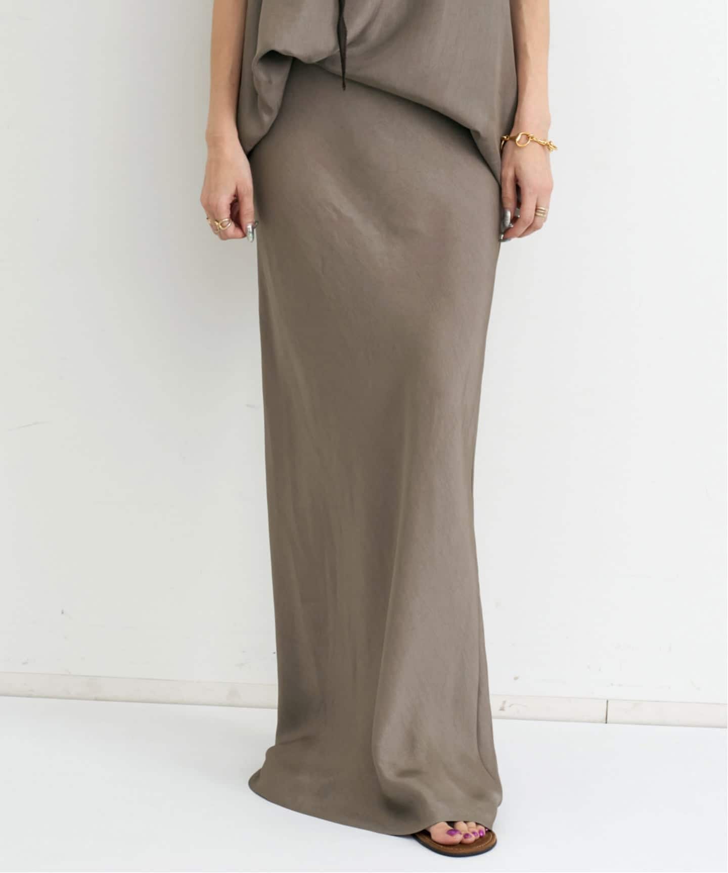 スカート L'Appartement Sheer Maxi Skirt TWILL VINTAGE MAXI SKIRT（ロング・マキシ丈スカート）｜L