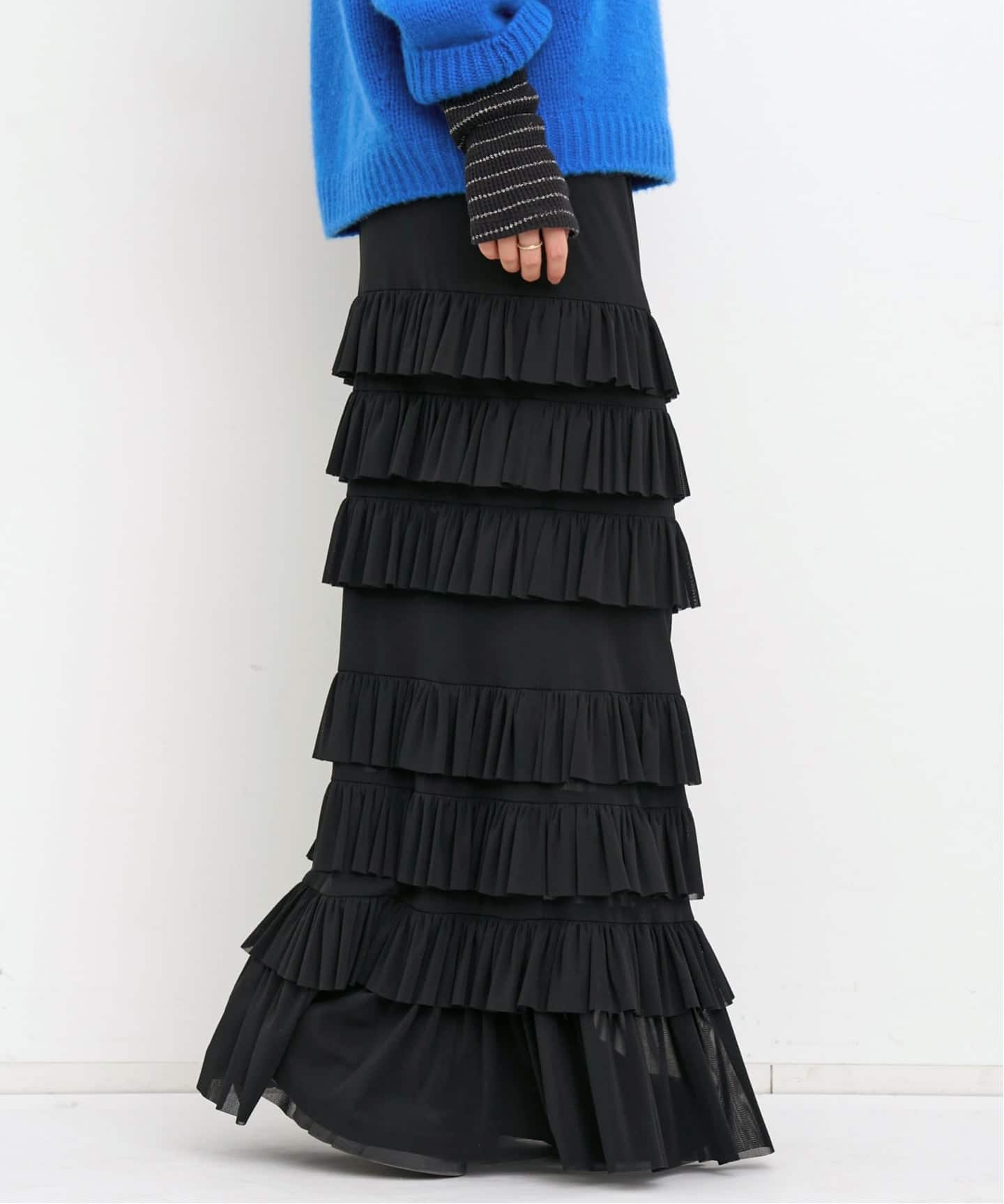 TULLE 2WAY FRILL SKIRT（ロング・マキシ丈スカート）｜L'Appartement