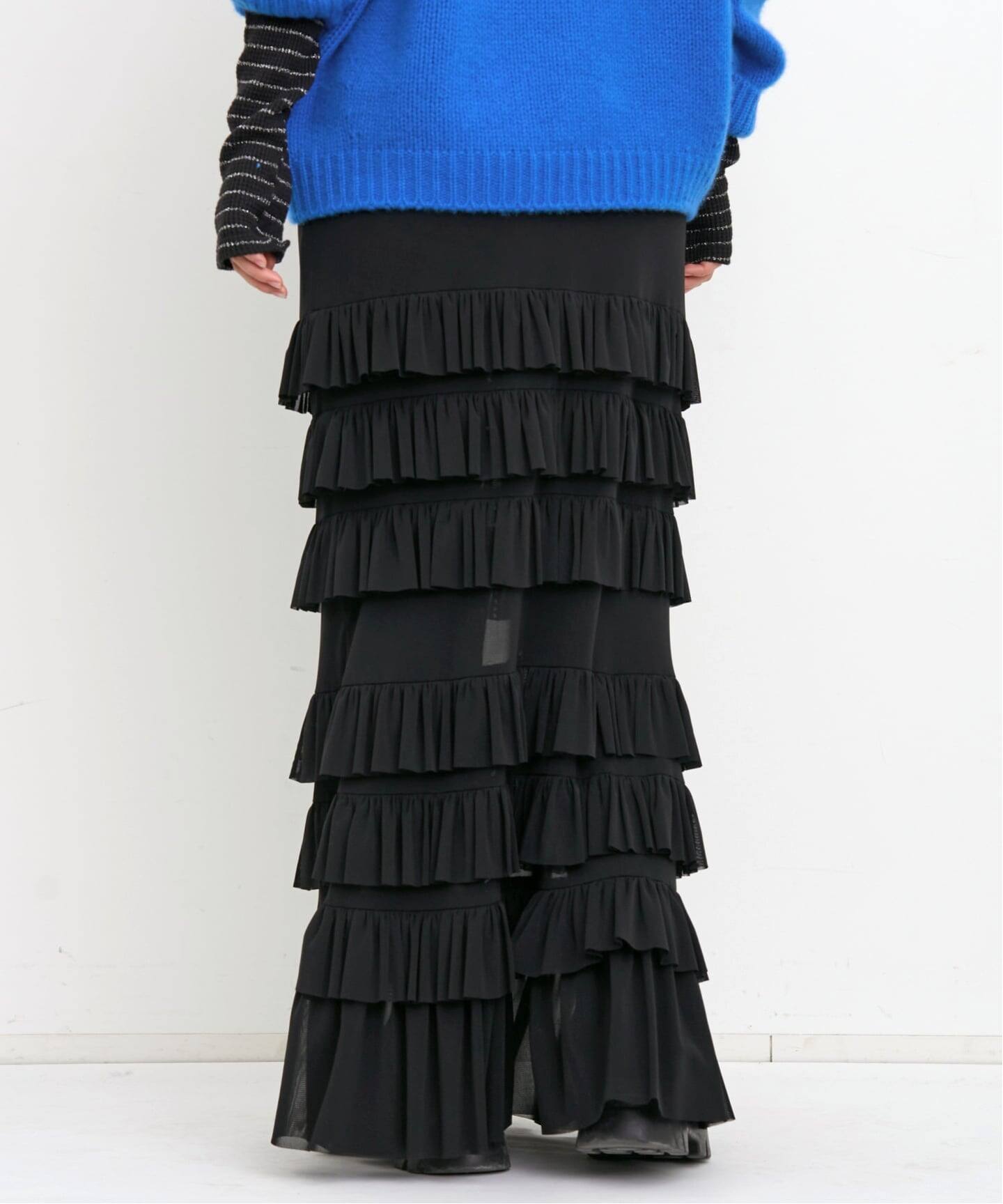 TULLE 2WAY FRILL SKIRT（ロング・マキシ丈スカート）｜L'Appartement