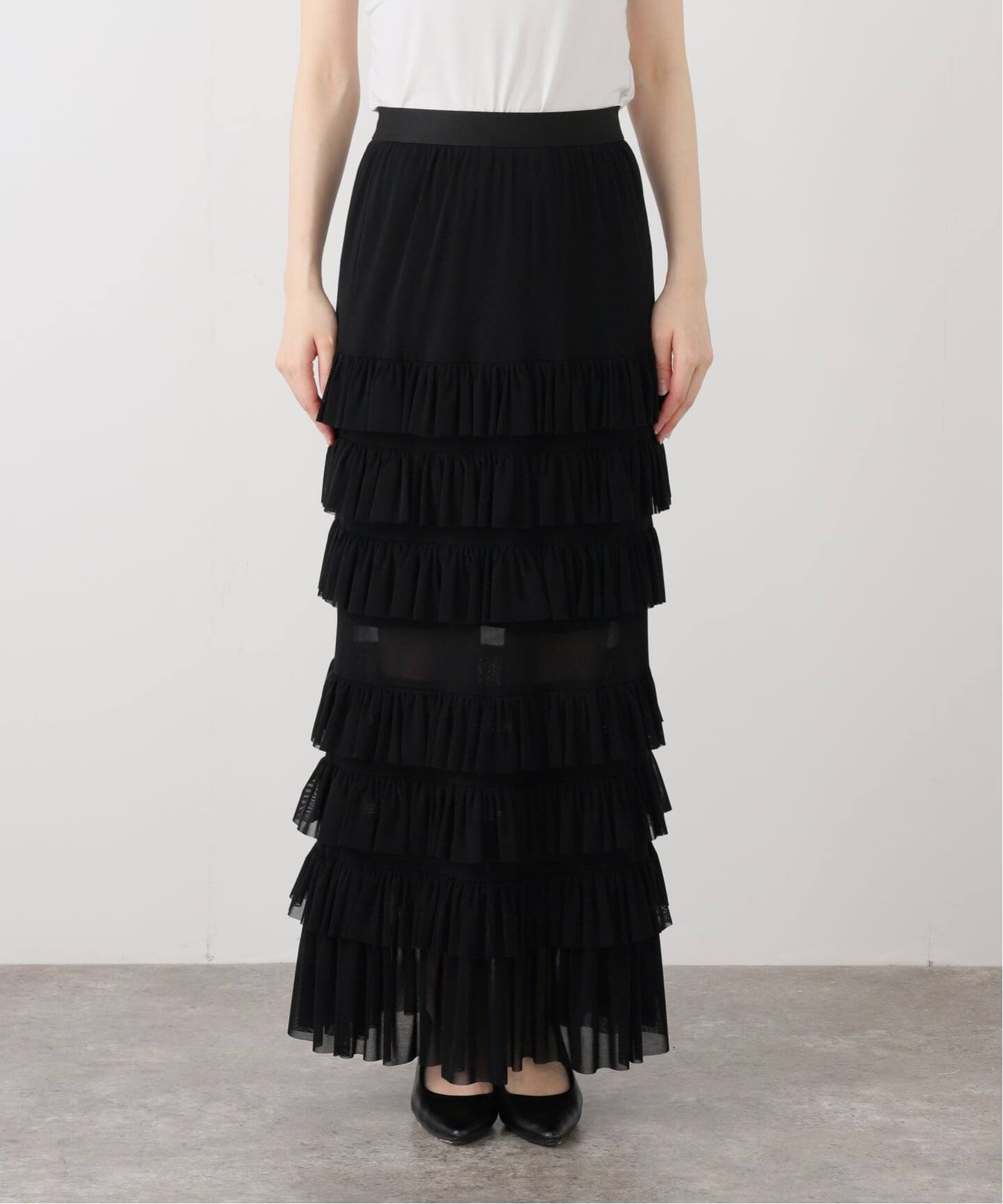 TULLE 2WAY FRILL SKIRT（ロング・マキシ丈スカート）｜L'Appartement