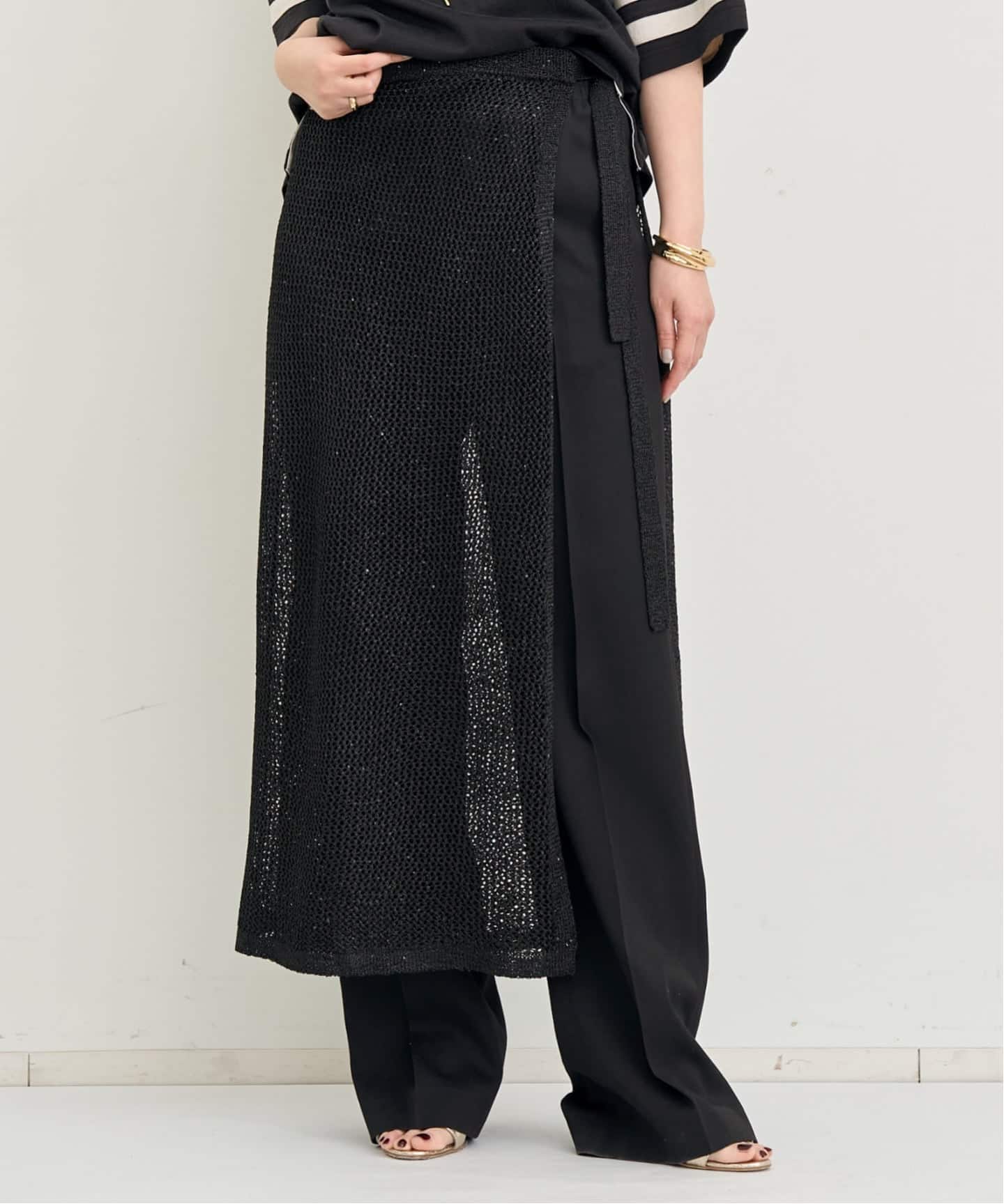 SEQUIN WRAP KNIT SKIRT（その他スカート）｜L'Appartement