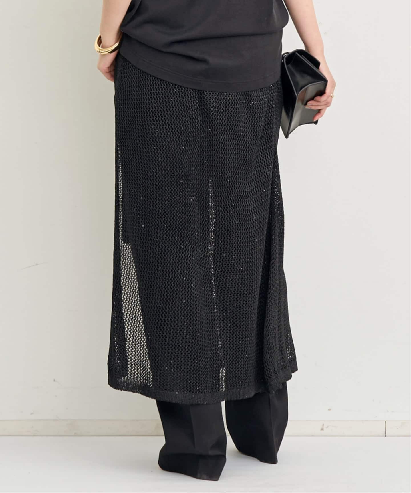 SEQUIN WRAP KNIT SKIRT（その他スカート）｜L'Appartement