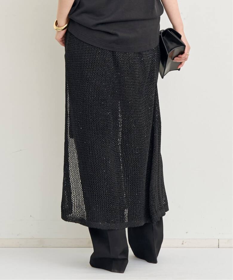 SEQUIN WRAP KNIT SKIRT（その他スカート）｜L