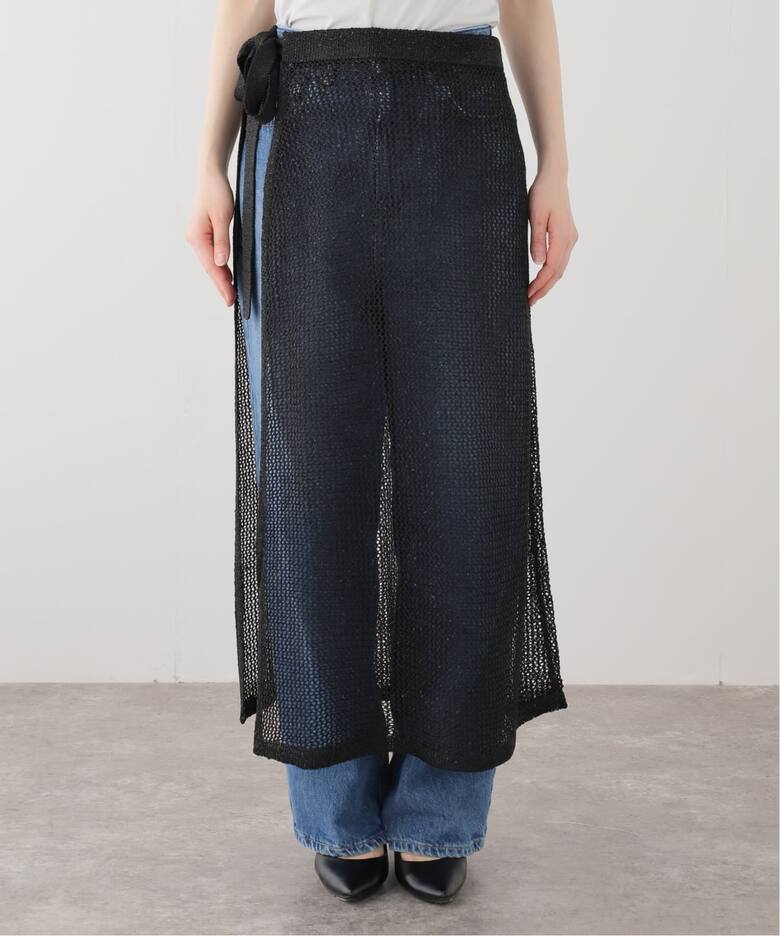 SEQUIN WRAP KNIT SKIRT（その他スカート）｜L