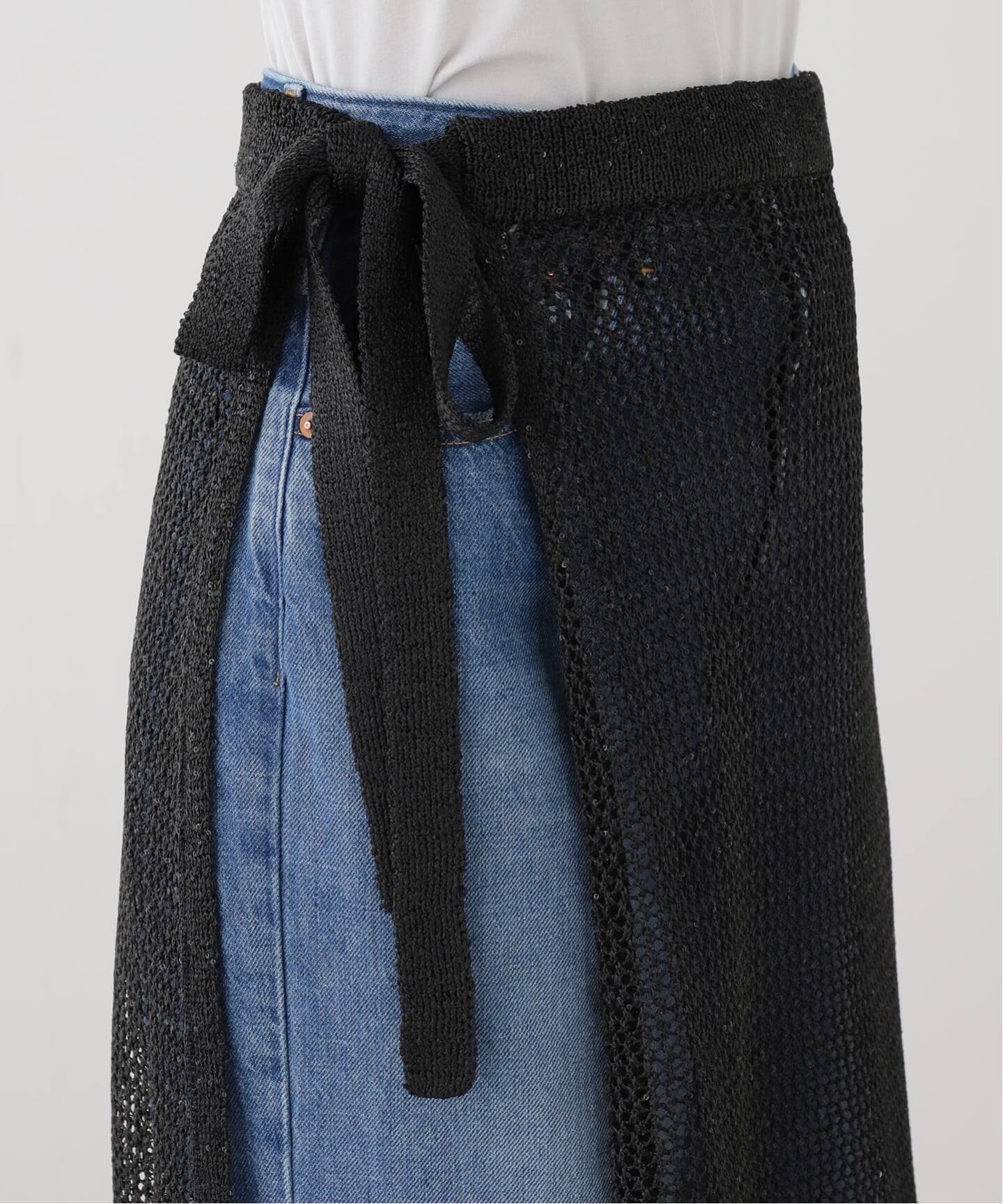 SEQUIN WRAP KNIT SKIRT（その他スカート）｜L'Appartement