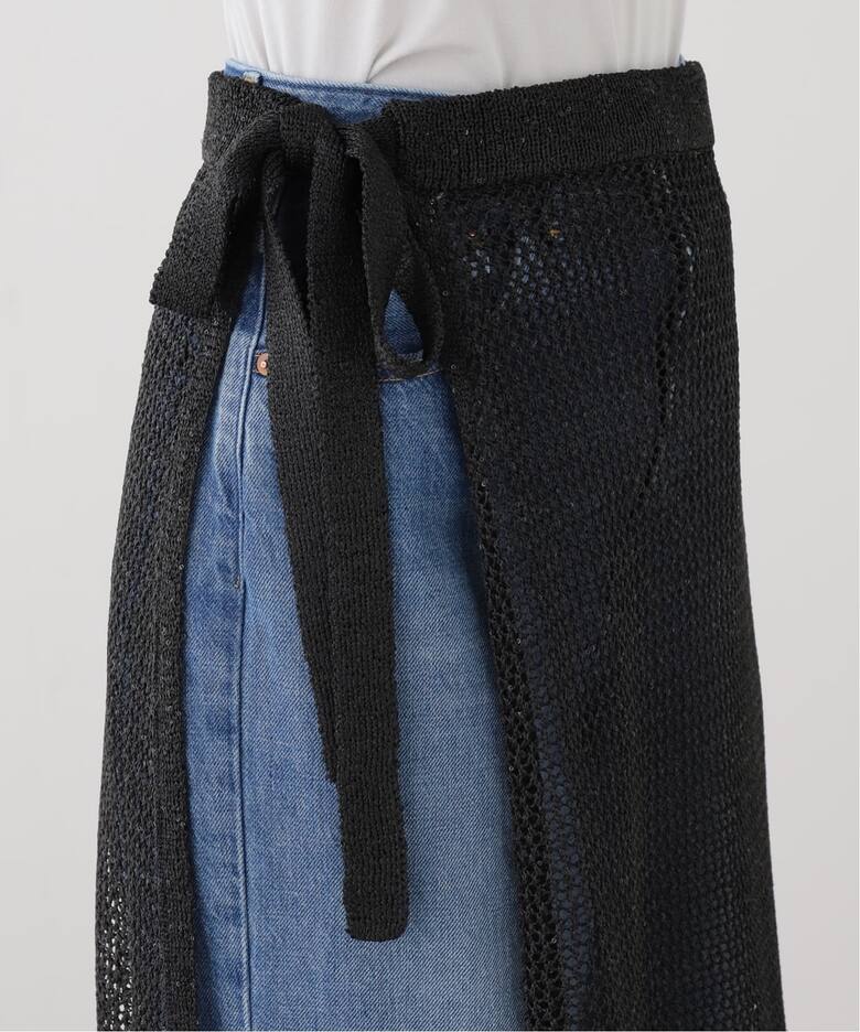SEQUIN WRAP KNIT SKIRT（その他スカート）｜L