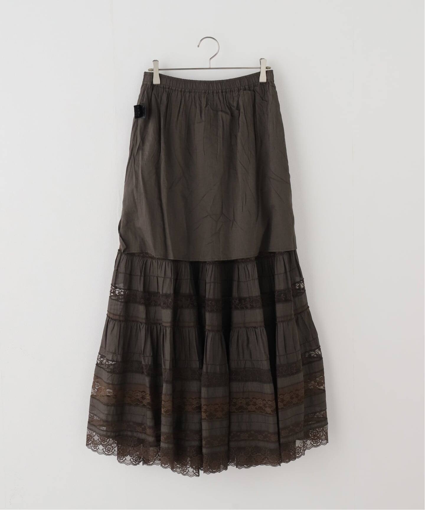 TIERED LACE SKIRT（ロング・マキシ丈スカート）｜L'Appartement
