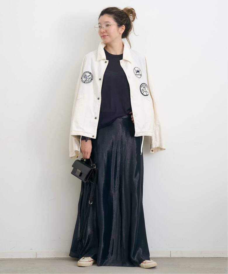 INDRESS/インドレス】 PLAIN LUREX SKIRT（ロング・マキシ丈スカート 