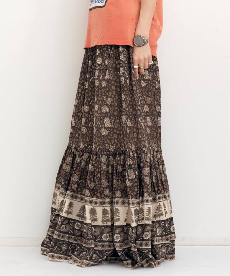 INDIAN LONG SKIRT（ロング・マキシ丈スカート）｜L