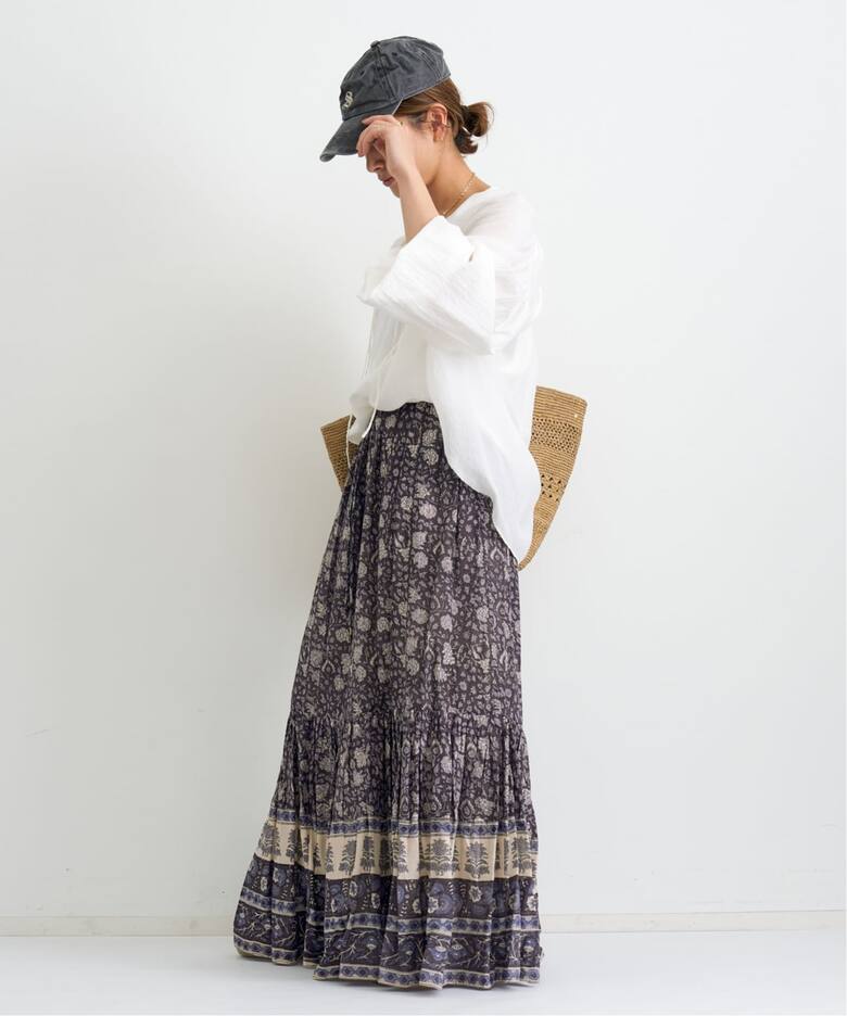 INDIAN LONG SKIRT（ロング・マキシ丈スカート）｜L