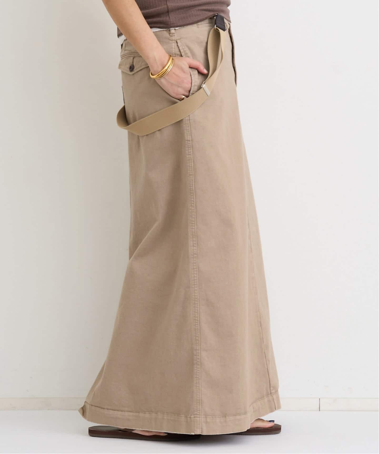 GOOD GRIEF!/グッド グリーフ】 VINTAGE WASHED CHINO SKIRT（ロング
