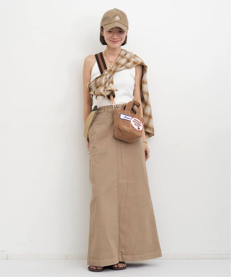 GOOD GRIEF!/グッド グリーフ】 VINTAGE WASHED CHINO SKIRT（ロング 