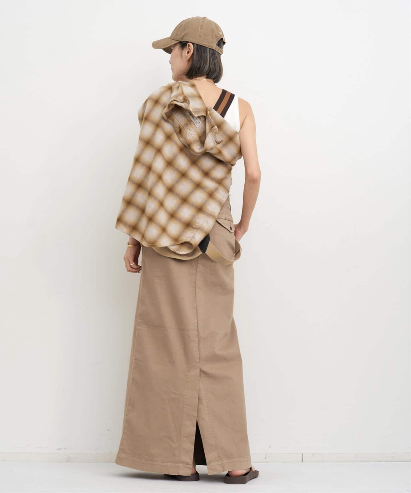 GOOD GRIEF!/グッド グリーフ】 VINTAGE WASHED CHINO SKIRT（ロング