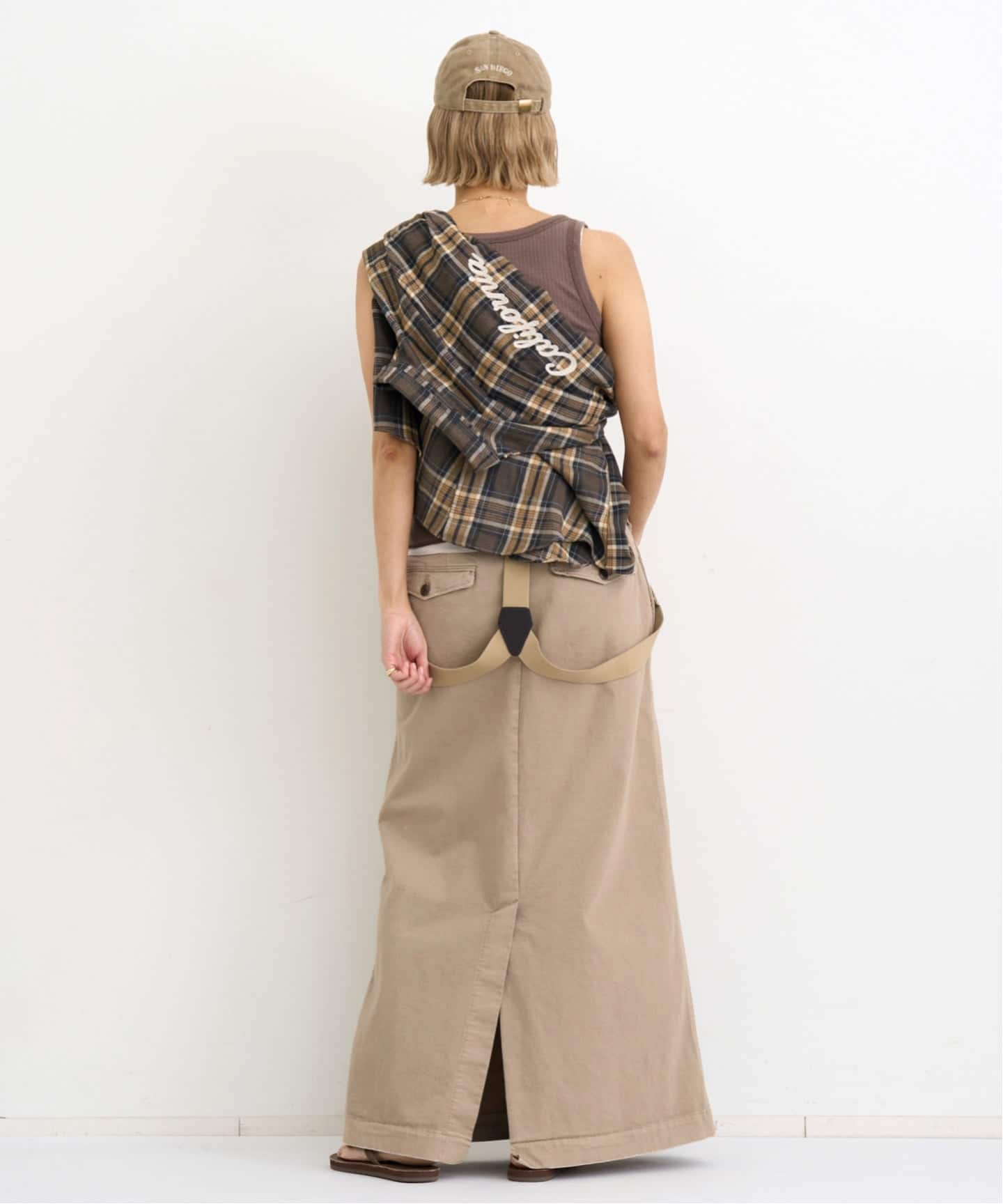 GOOD GRIEF!/グッド グリーフ】 VINTAGE WASHED CHINO SKIRT（ロング