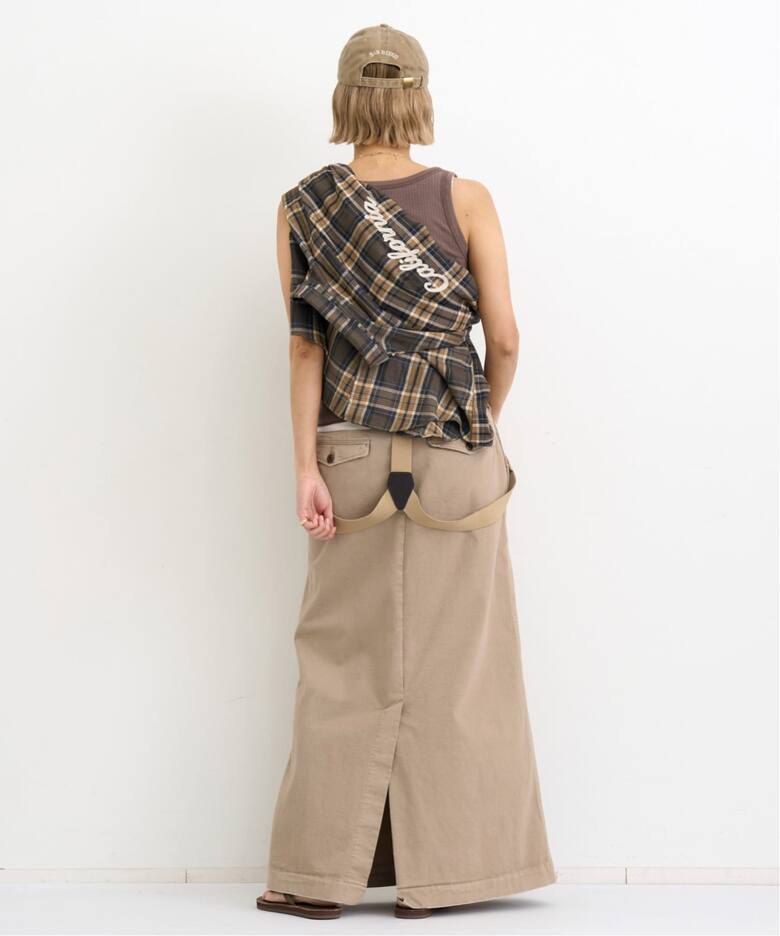 GOOD GRIEF!/グッド グリーフ】 VINTAGE WASHED CHINO SKIRT（ロング 
