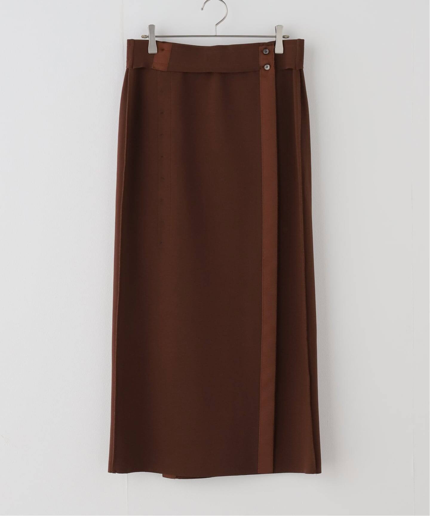 BIRROT/ビロット】 BUTTONED WRAP SKIRT（ロング・マキシ丈スカート