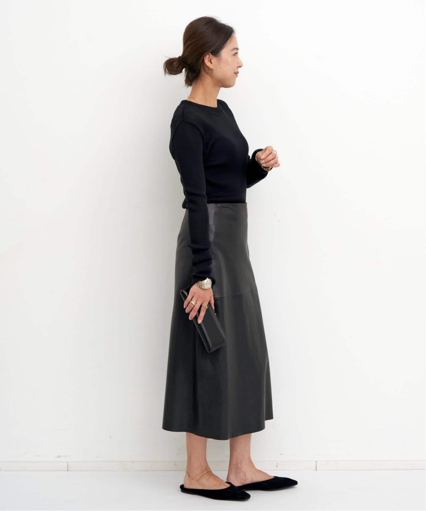 MADISONBLUE/マディソンブルー】A LINE LEATHER SKIRT（その他スカート