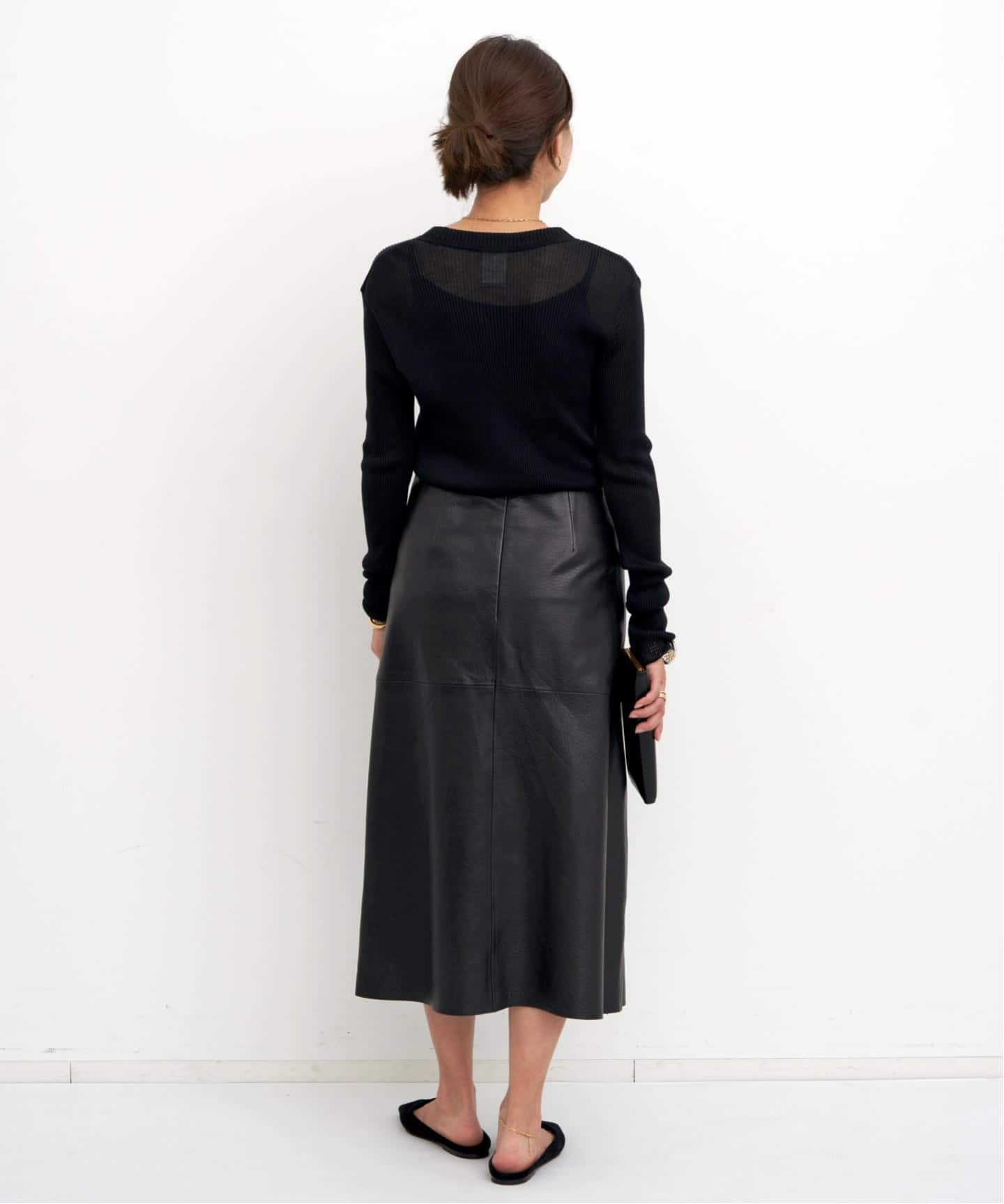 MADISONBLUE/マディソンブルー】A LINE LEATHER SKIRT（その他スカート