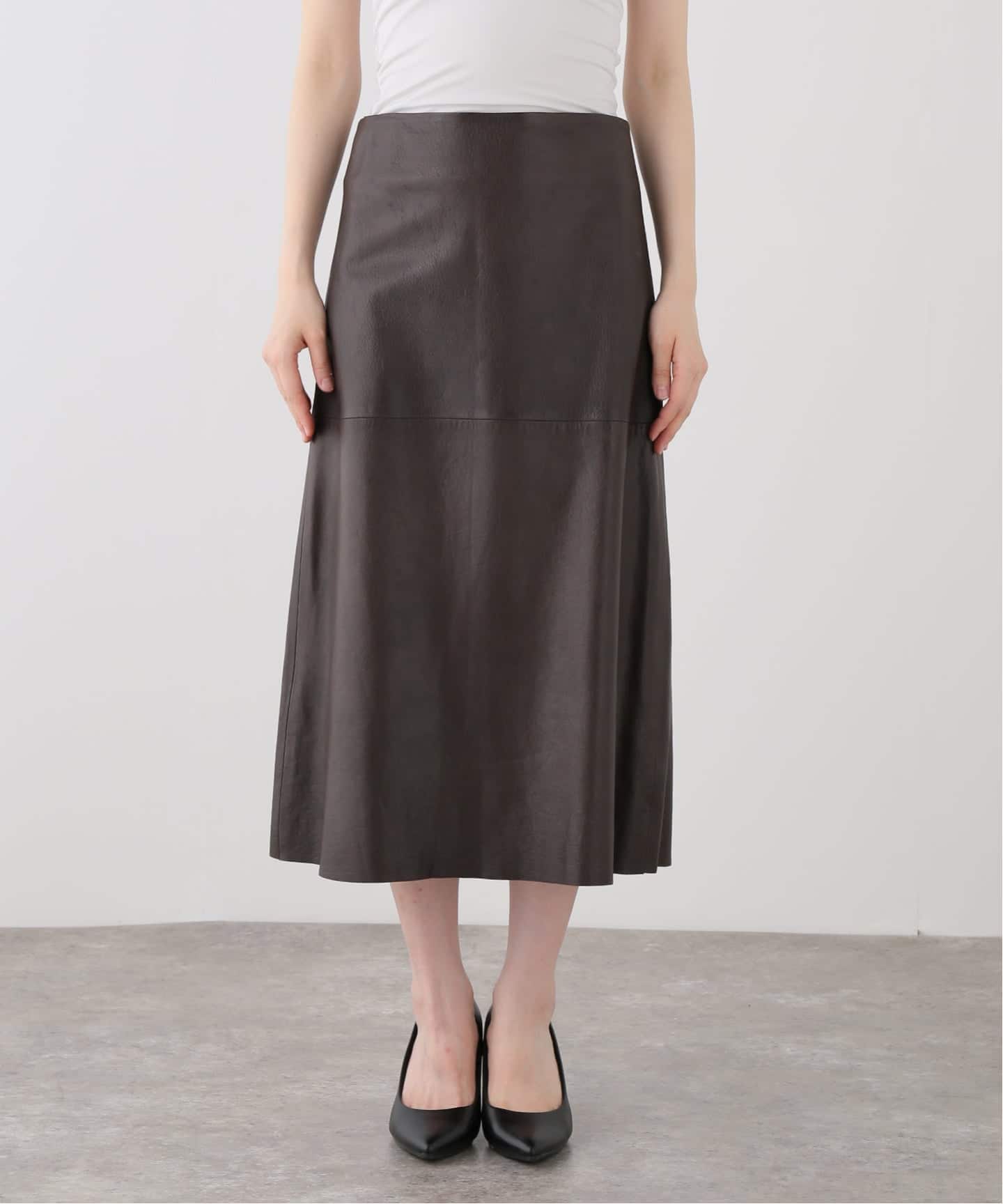 MADISONBLUE/マディソンブルー】A LINE LEATHER SKIRT（その他スカート