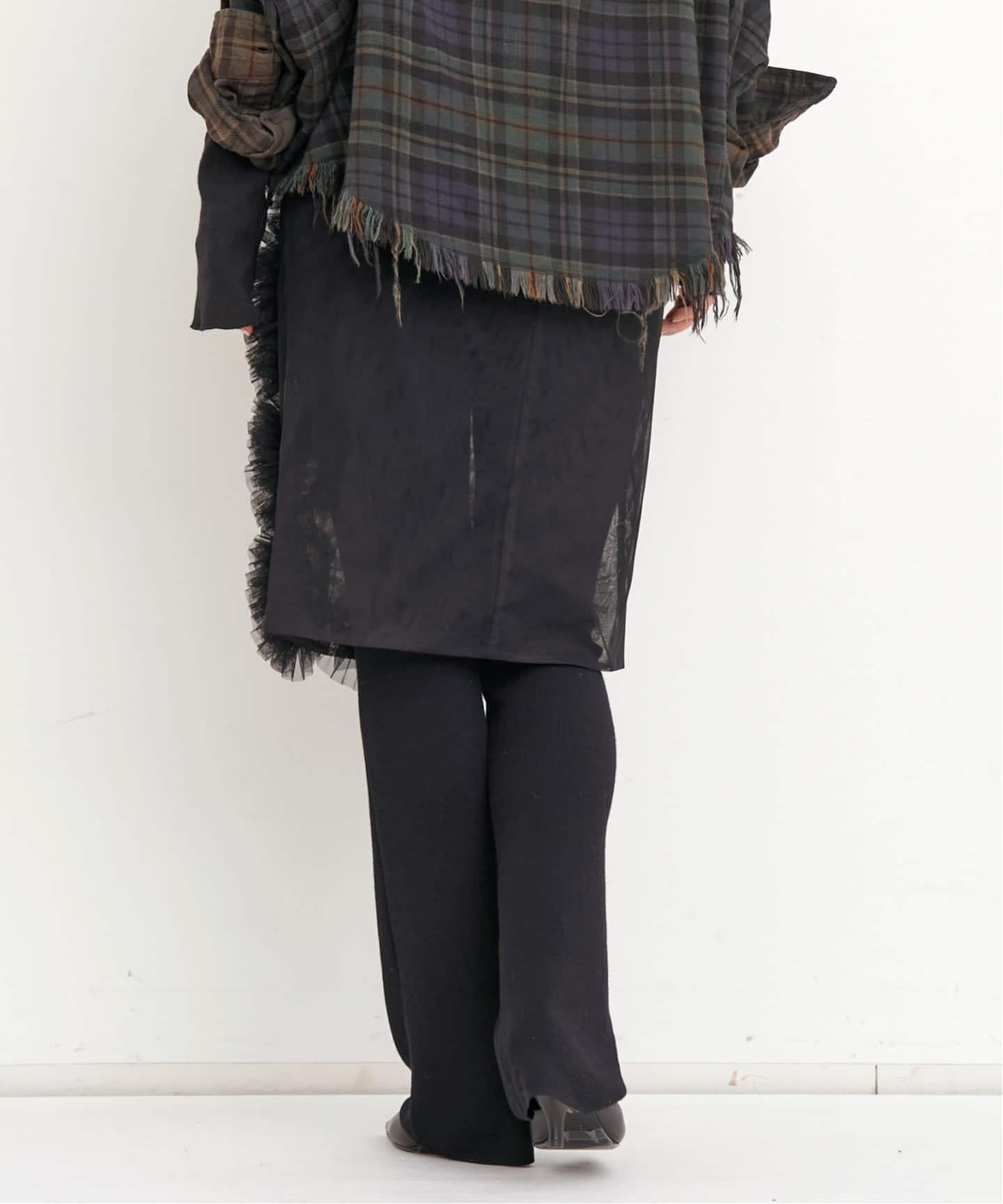 Col Pierrot/コル ピエロ】 TULLE FLOWER SKIRT（ひざ丈スカート）｜L