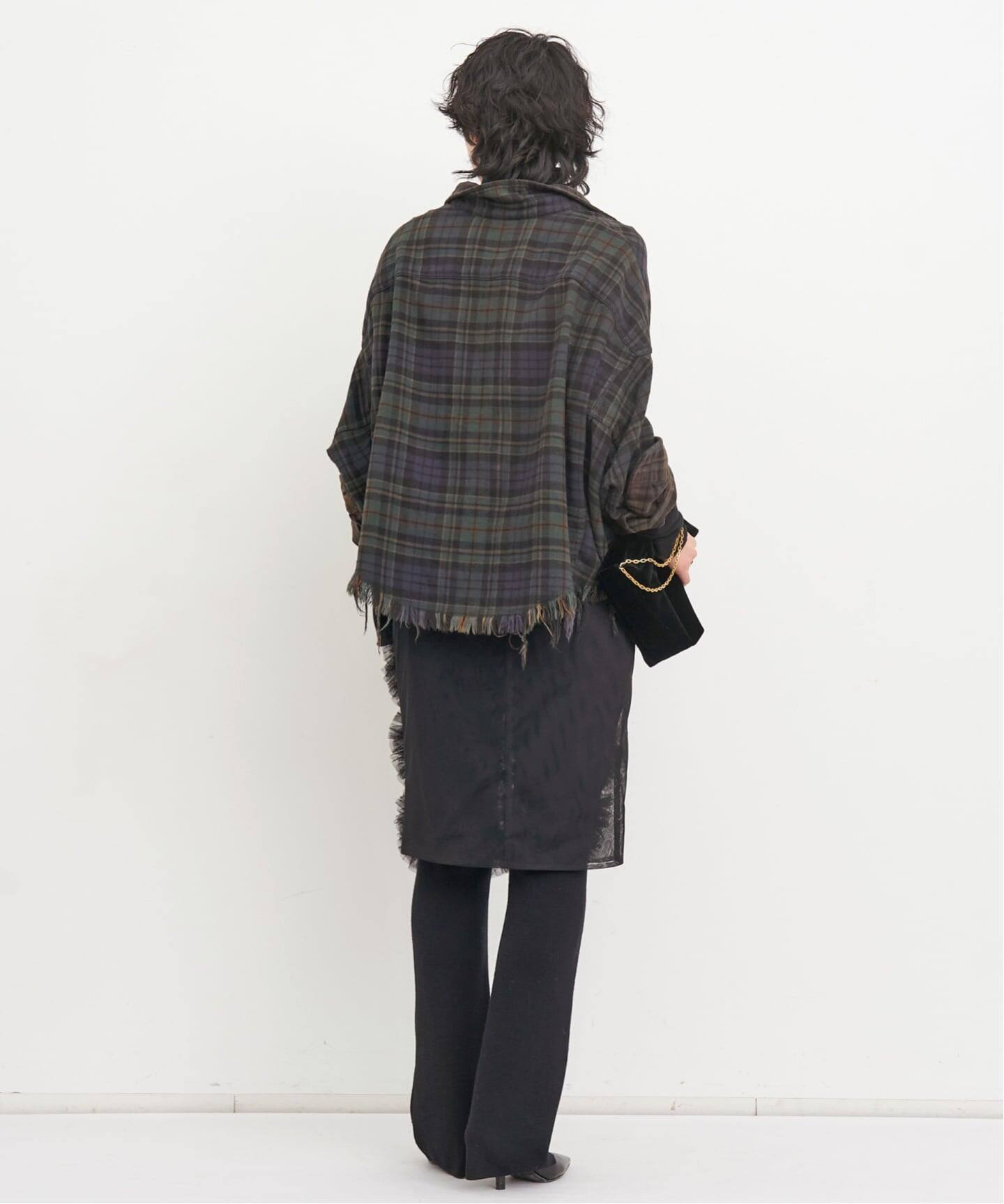 Col Pierrot/コル ピエロ】 TULLE FLOWER SKIRT（ひざ丈スカート）｜L