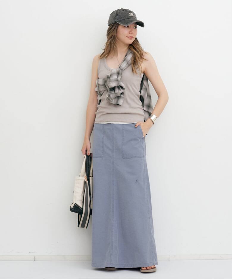 MADISON BLUE/マディソン ブルー】 FATIGUE PANEL FLARE LONG SKIRT 