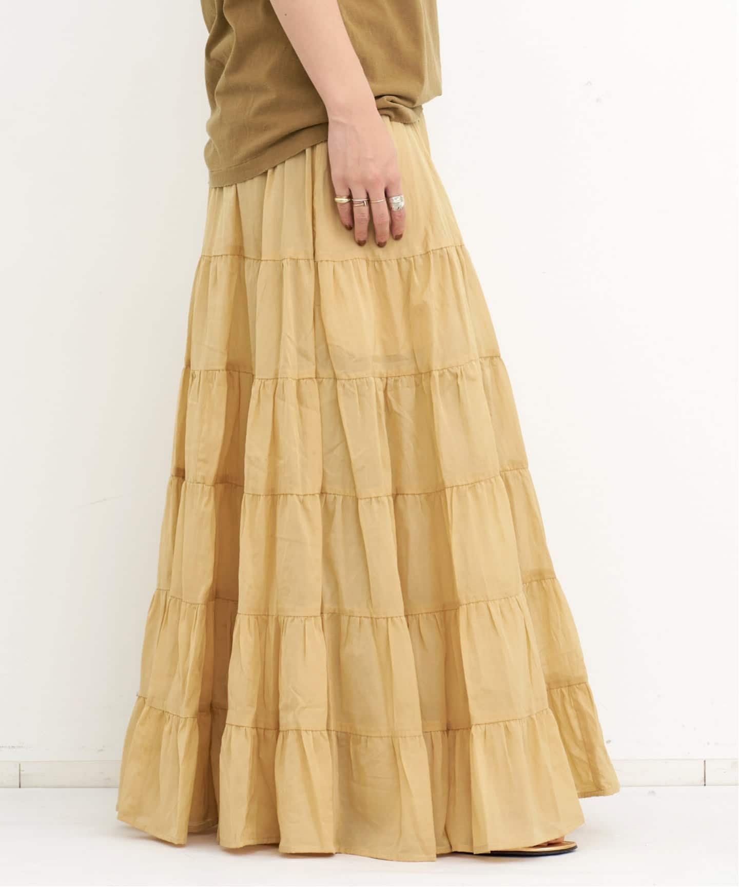 【クチュールドアダム】Tiered Skirt COUTURE D'ADAM/クチュールドアダム】 TIERED SKIRT（ロング・マキシ丈