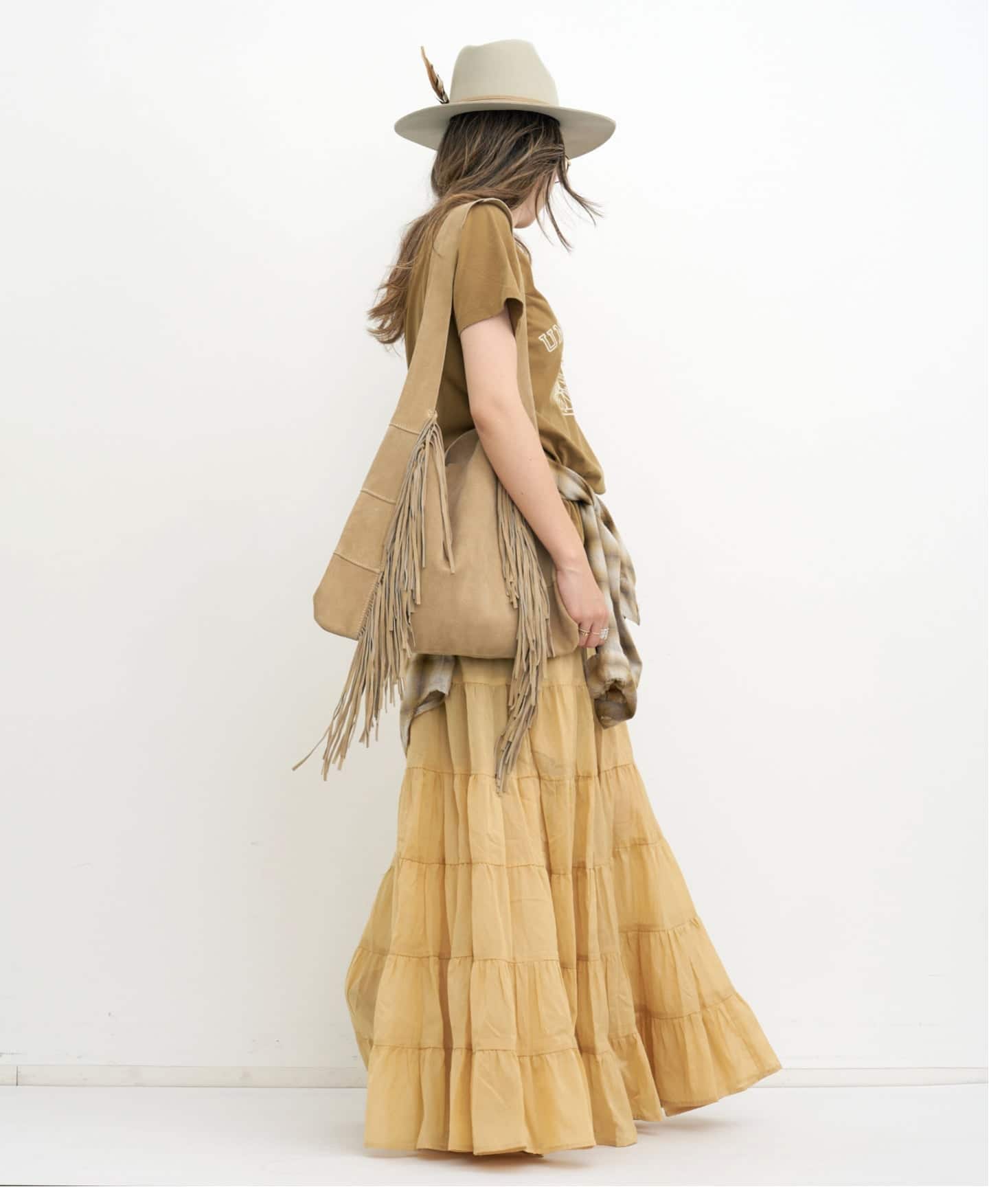 COUTURE D'ADAM/クチュールドアダム】 TIERED SKIRT（ロング・マキシ丈