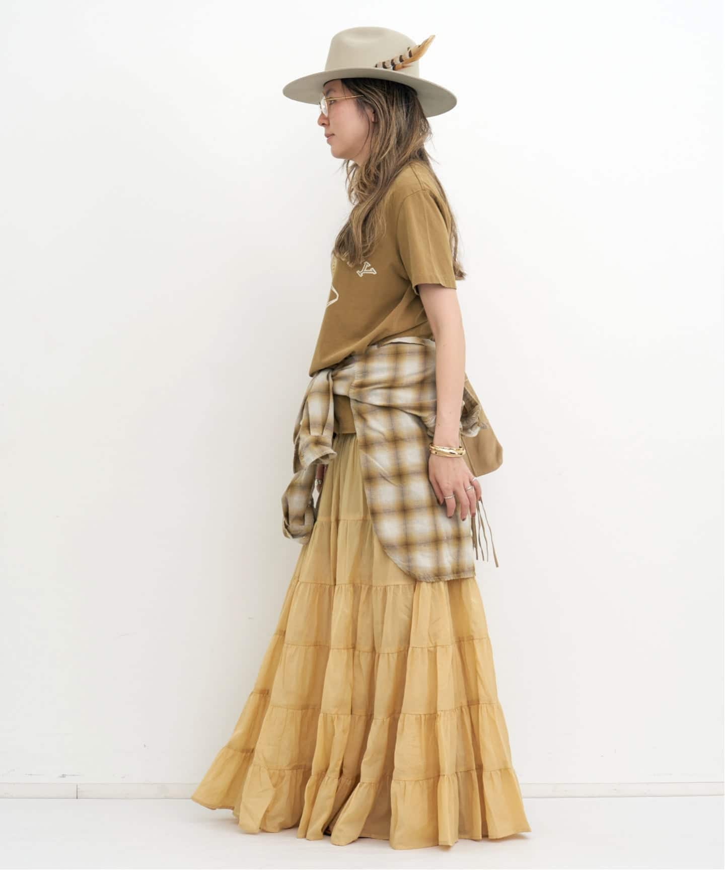 COUTURE D'ADAM/クチュールドアダム】 TIERED SKIRT（ロング・マキシ丈