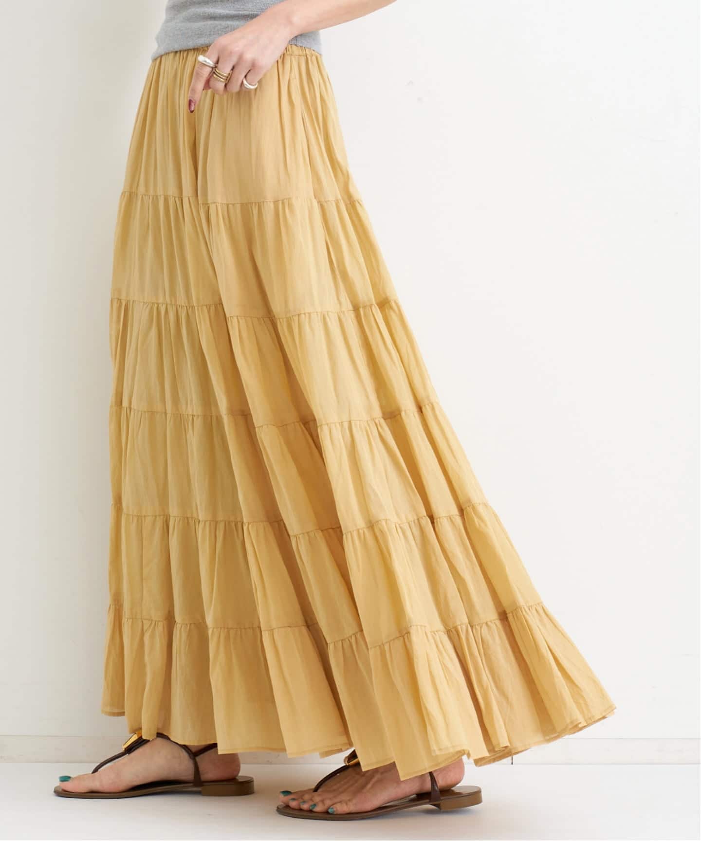 COUTURE D'ADAM/クチュールドアダム】 TIERED SKIRT(ロング・マキシ丈 COUTURE D'ADAM/クチュールドアダム】 TIERED SKIRT(ロング・マキシ丈