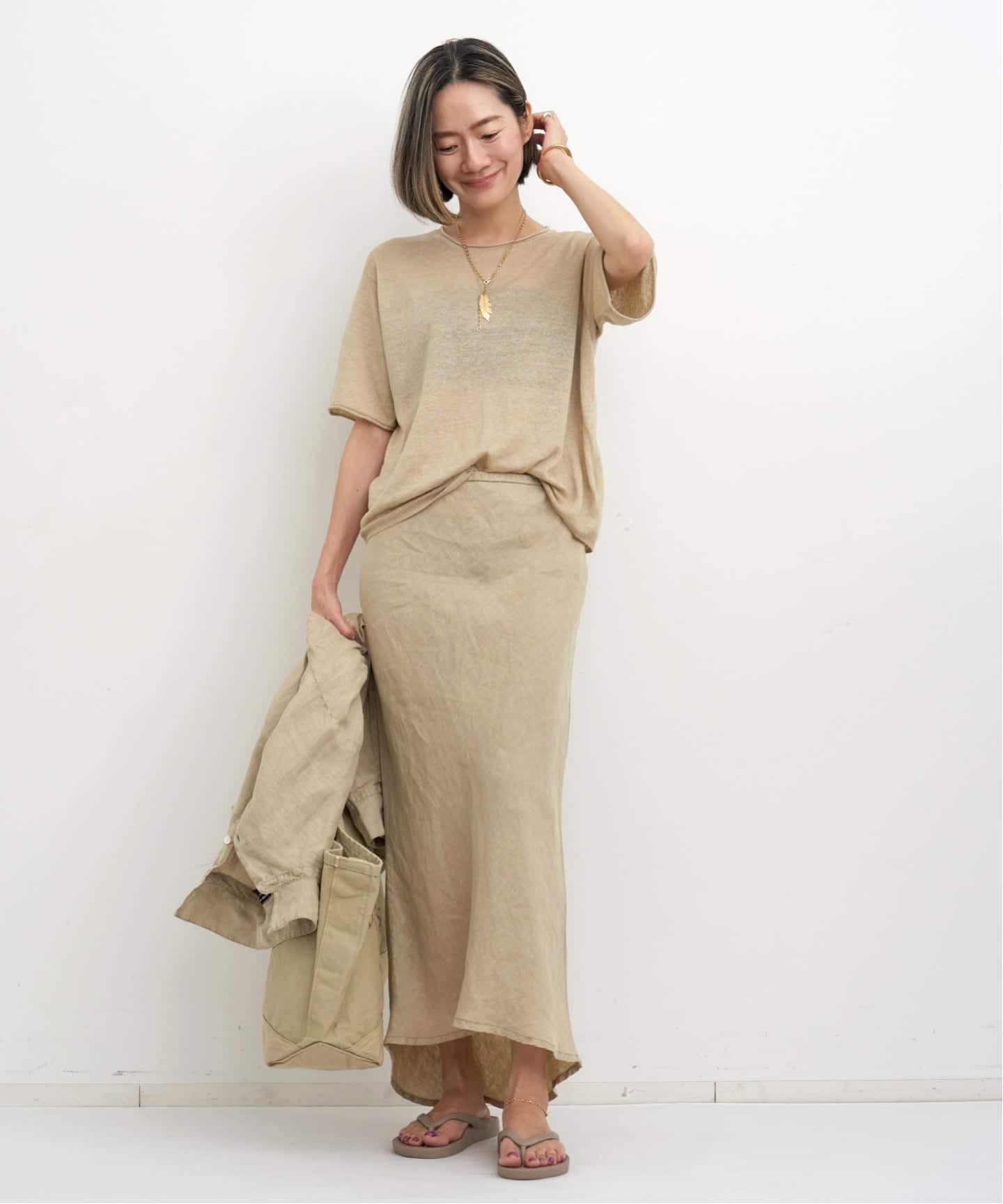 JAMES PERSE/ジェームス パース】 LINEN SKIRT（その他スカート）｜L
