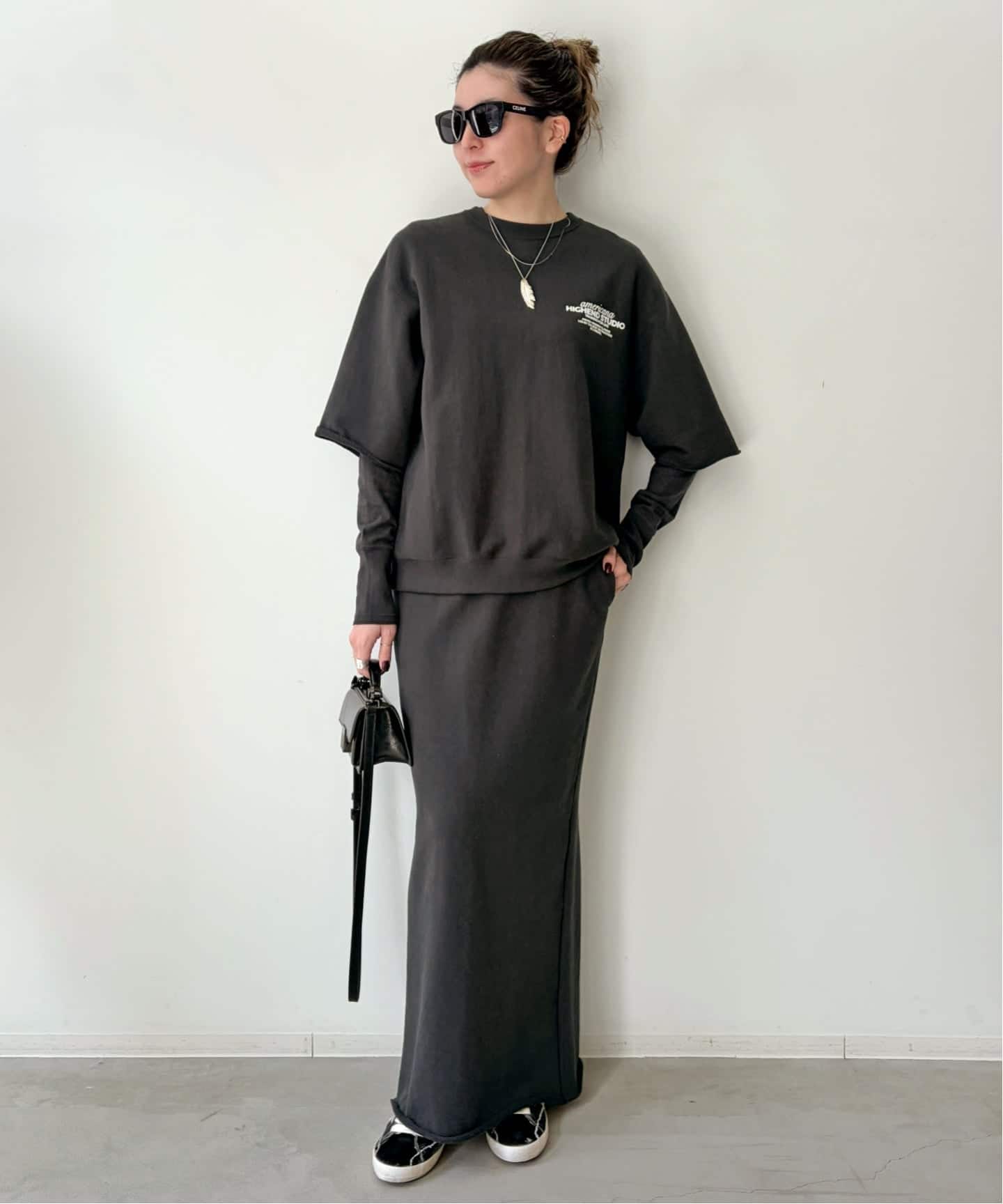 ★新品★アパルトモン AMERICANA/アメリカーナ SWEAT SKIRT AMERICANA/アメリカーナ】 SWEAT SKIRT（ロング・マキシ丈スカート