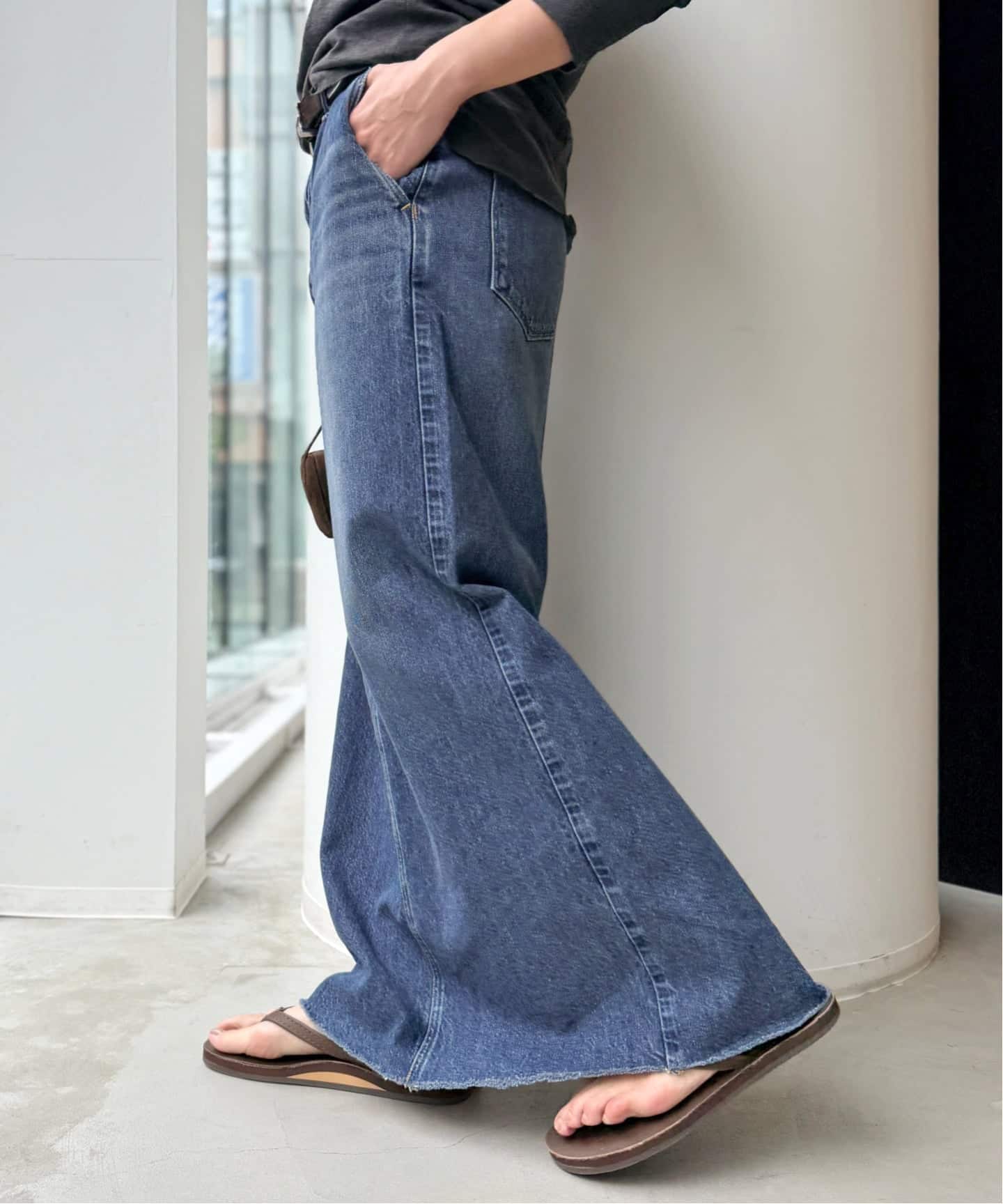 UPPER HIGHTS/アッパー ハイツ】 DENIM SKIRT（デニムスカート）｜L