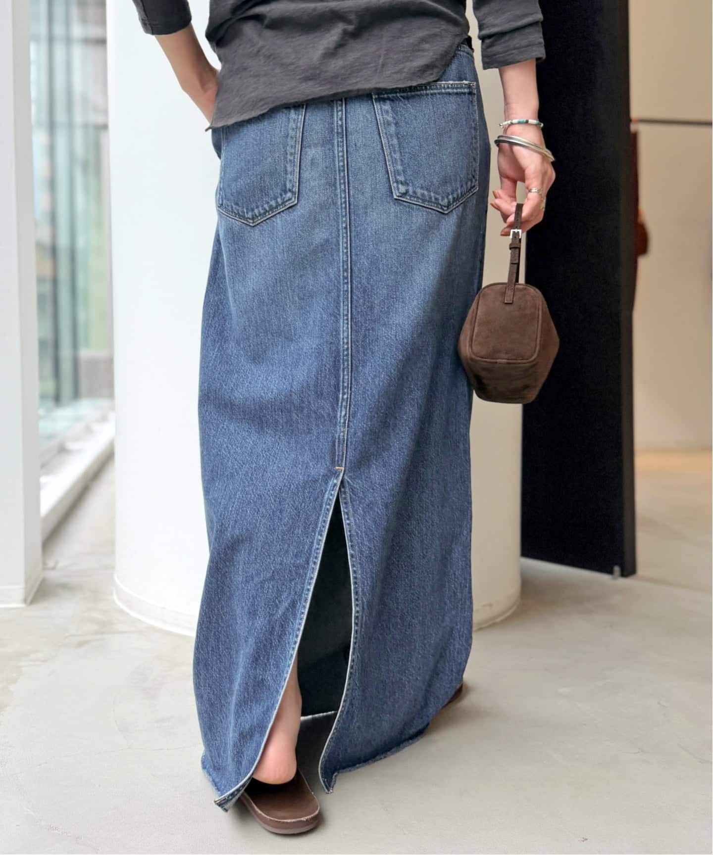 UPPER HIGHTS/アッパー ハイツ】 DENIM SKIRT（デニムスカート）｜L