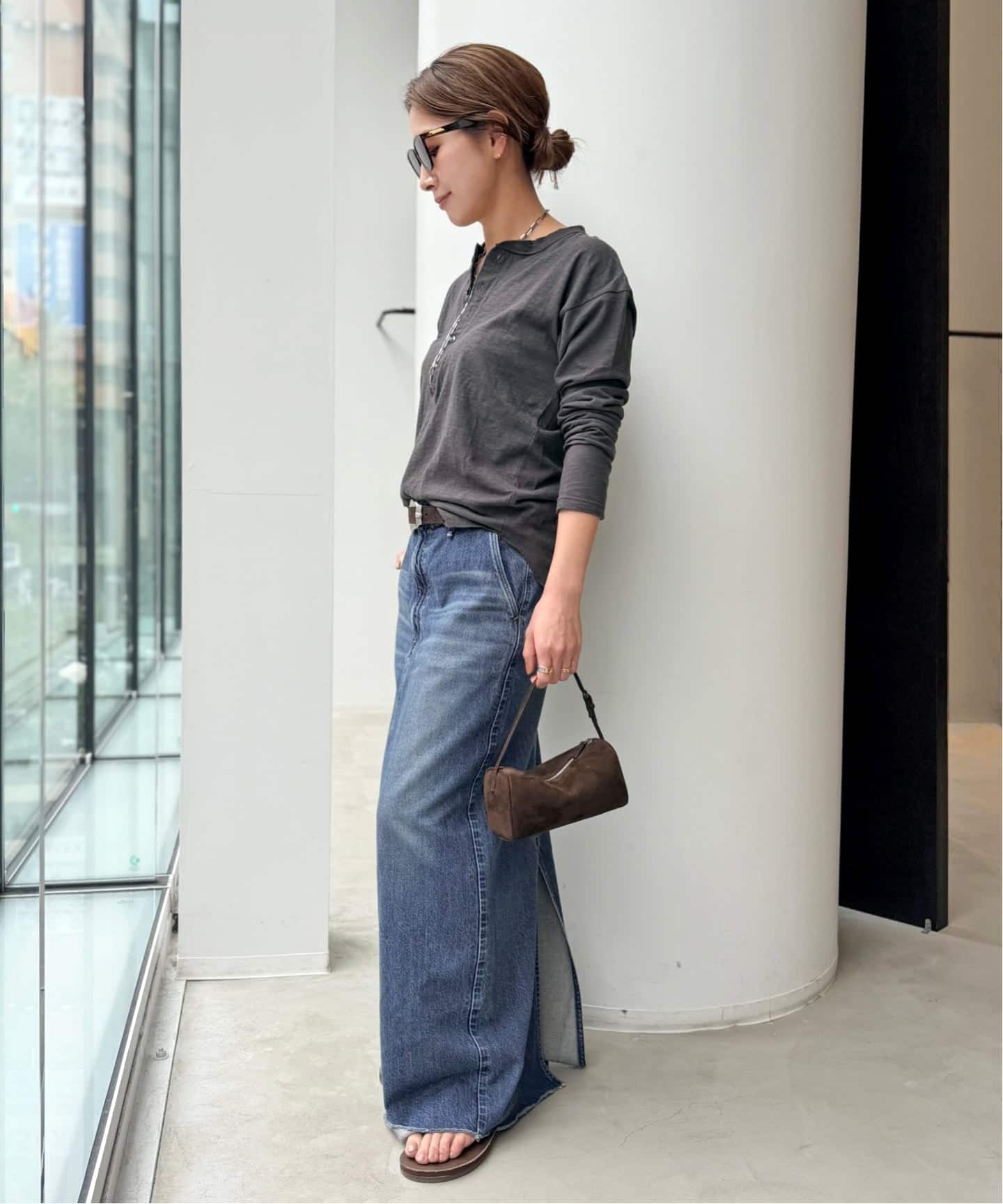 UPPER HIGHTS/アッパー ハイツ】 DENIM SKIRT（デニムスカート）｜L
