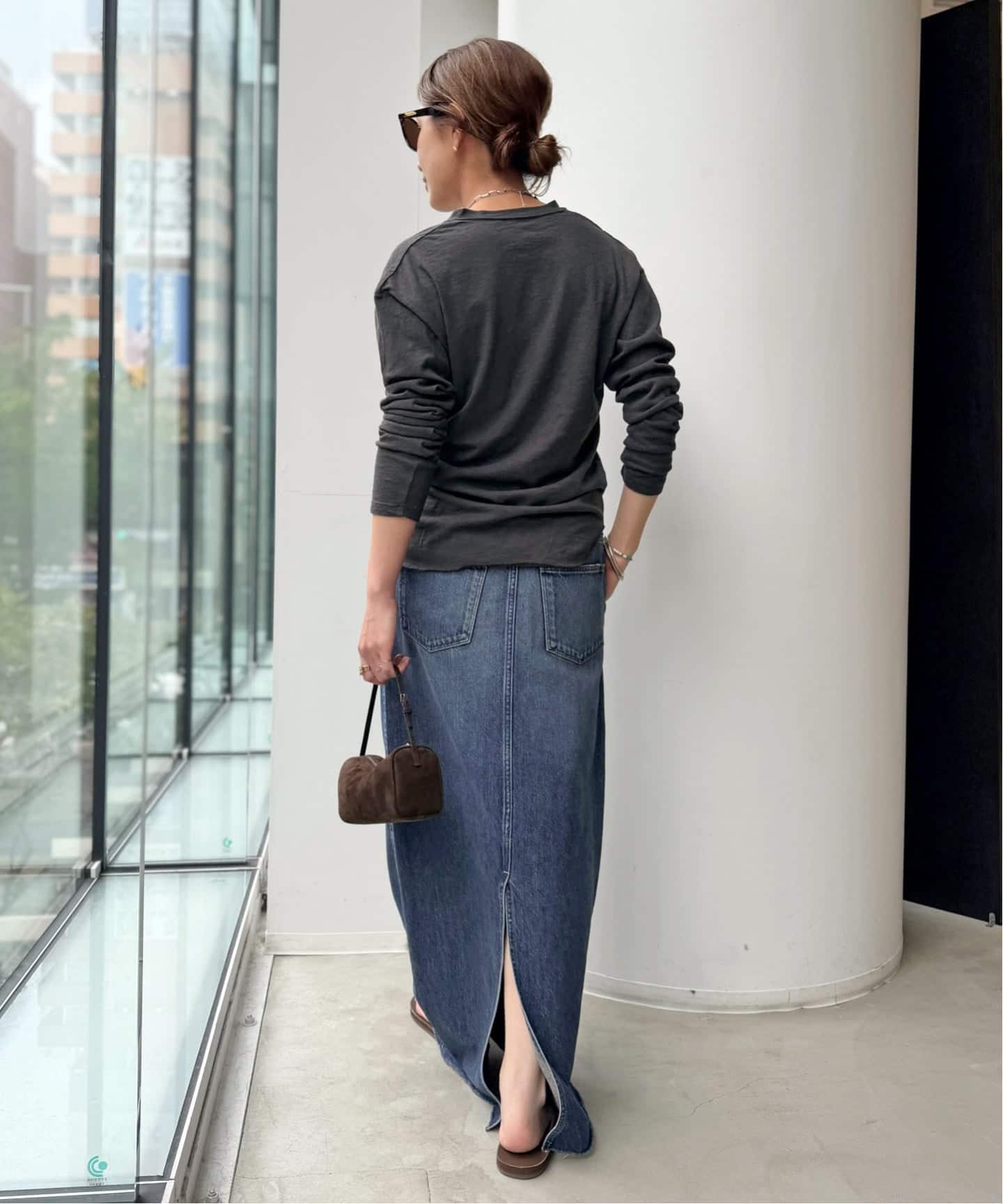 upper hights ロングデニムスカート upperhights（アッパーハイツ）の「＜UPPER HIGHTS＞デニムフレア