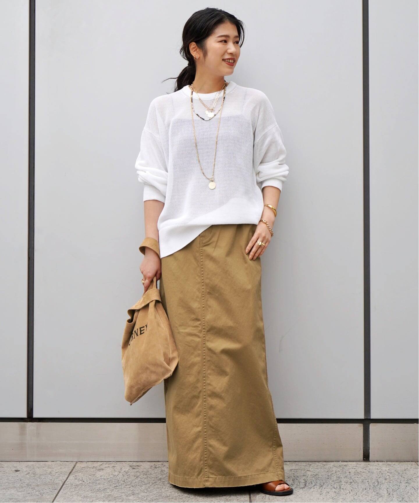 チノスクレイプスカート（ロング・マキシ丈スカート）｜AP STUDIO