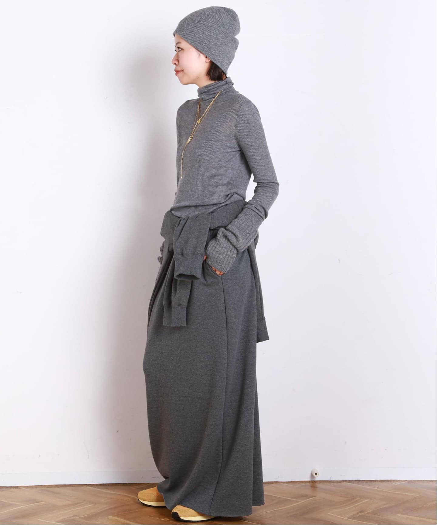 ウォーム スウェットスカート 38 グレー AP STUDIO ウォームスウェットスカート（ロング・マキシ丈スカート）｜AP STUDIO