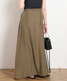 RUOHAN/ローハン】TULA WRAP SKIRT(Khaki)（ロング・マキシ丈スカート 