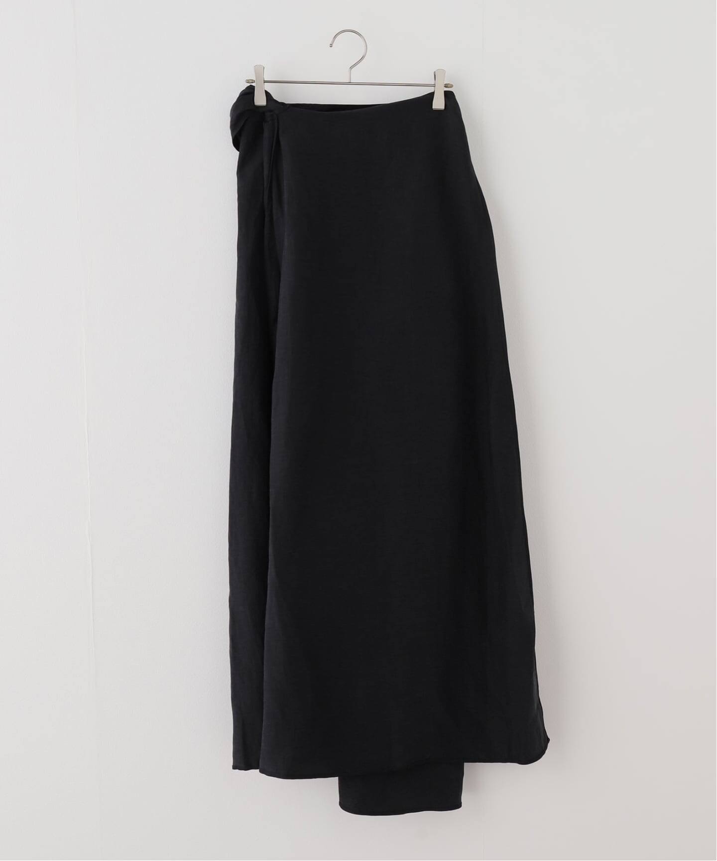 RUOHAN/ローハン】TULA WRAP SKIRT(Black)（ロング・マキシ丈スカート