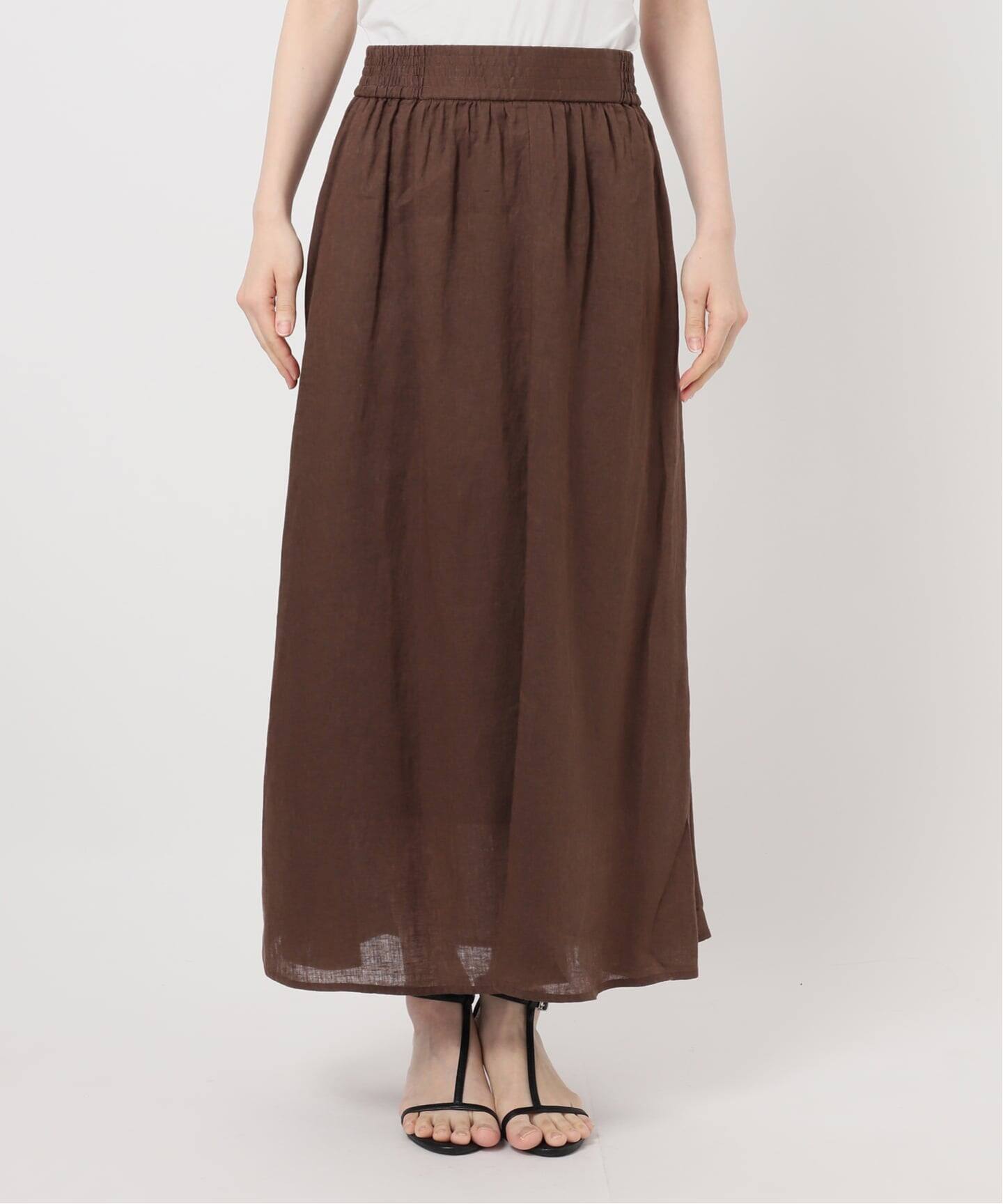 予約》《S/Mサイズ展開》手洗い可 / フレンチリネンギャザースカート