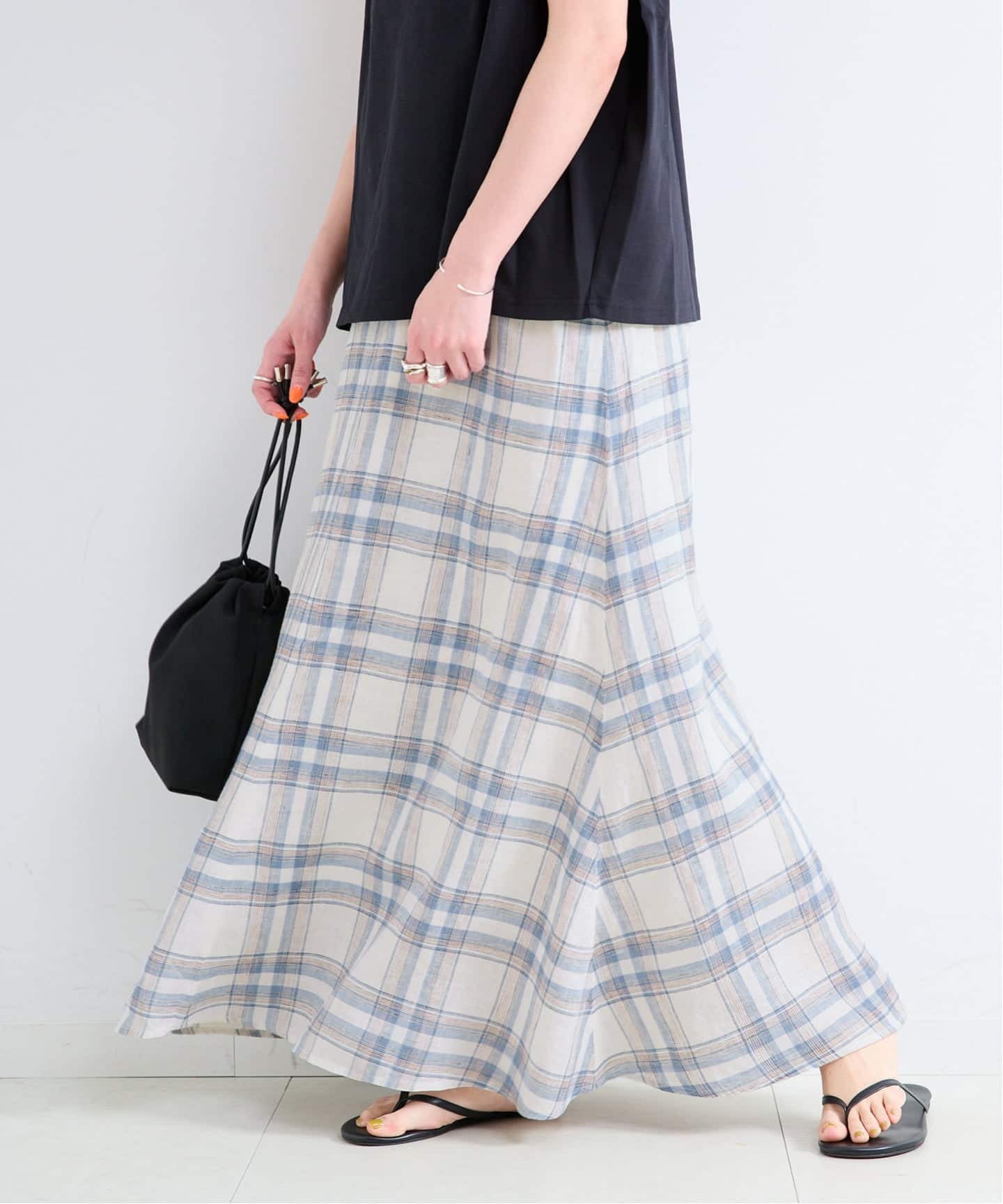 追加》《S/Mサイズ展開》手洗い可 / フレンチリネンギャザースカート